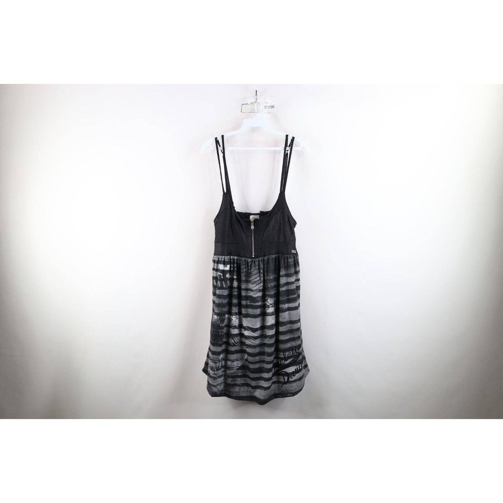 Harley Davidson × Vintage Deadstock Vintage Y2K Harley Davidson Rockabilly Dress Size L / US 10 / IT 46 - 1 Thumbnail
