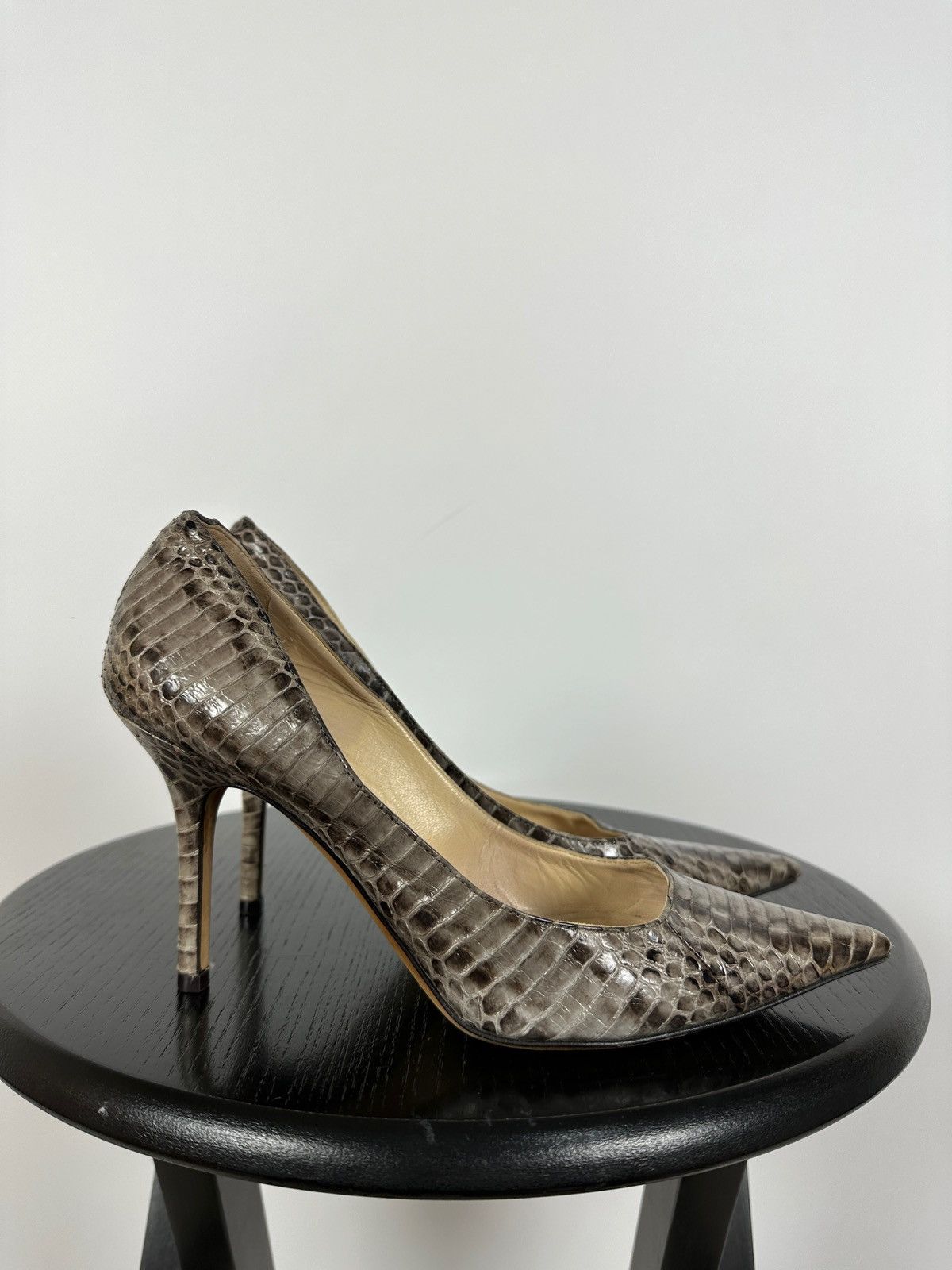 Jimmy Choo Jimmy Choo Pumps Croc Embossed Heels Pointed Toe Size 36 1/2 Size US 6.5 / IT 36.5 - 2 Thumbnail