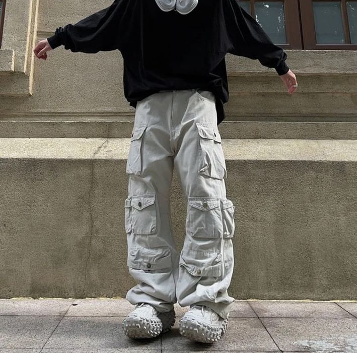 Archival Clothing Y2K Baggy Cargo Multipocket Pants a1 | Grailed
