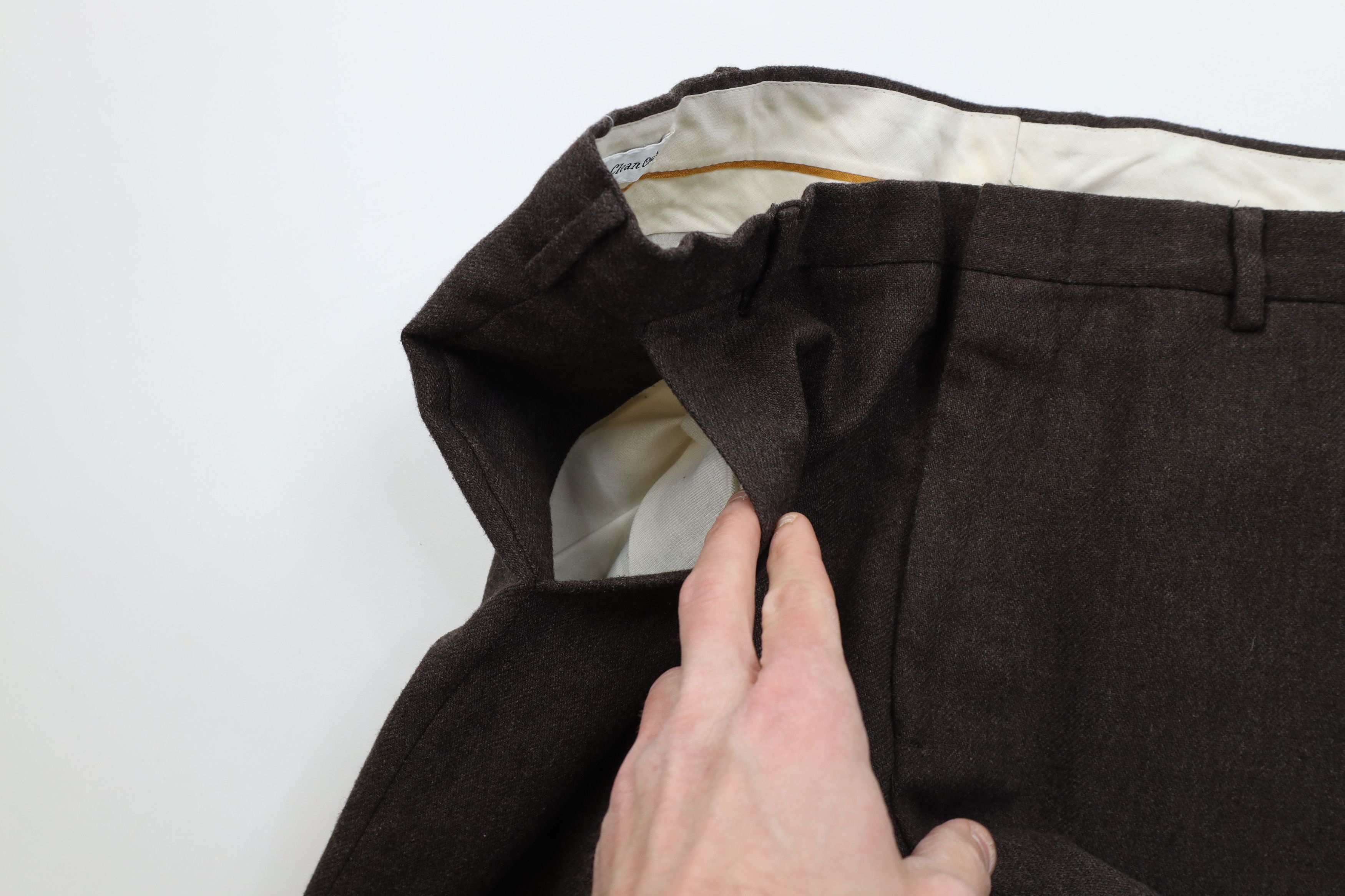 Vintage Vintage 70s Streetwear Tweed Flared Wide Leg Chino Pants USA Size US 34 / EU 50 - 8 Thumbnail