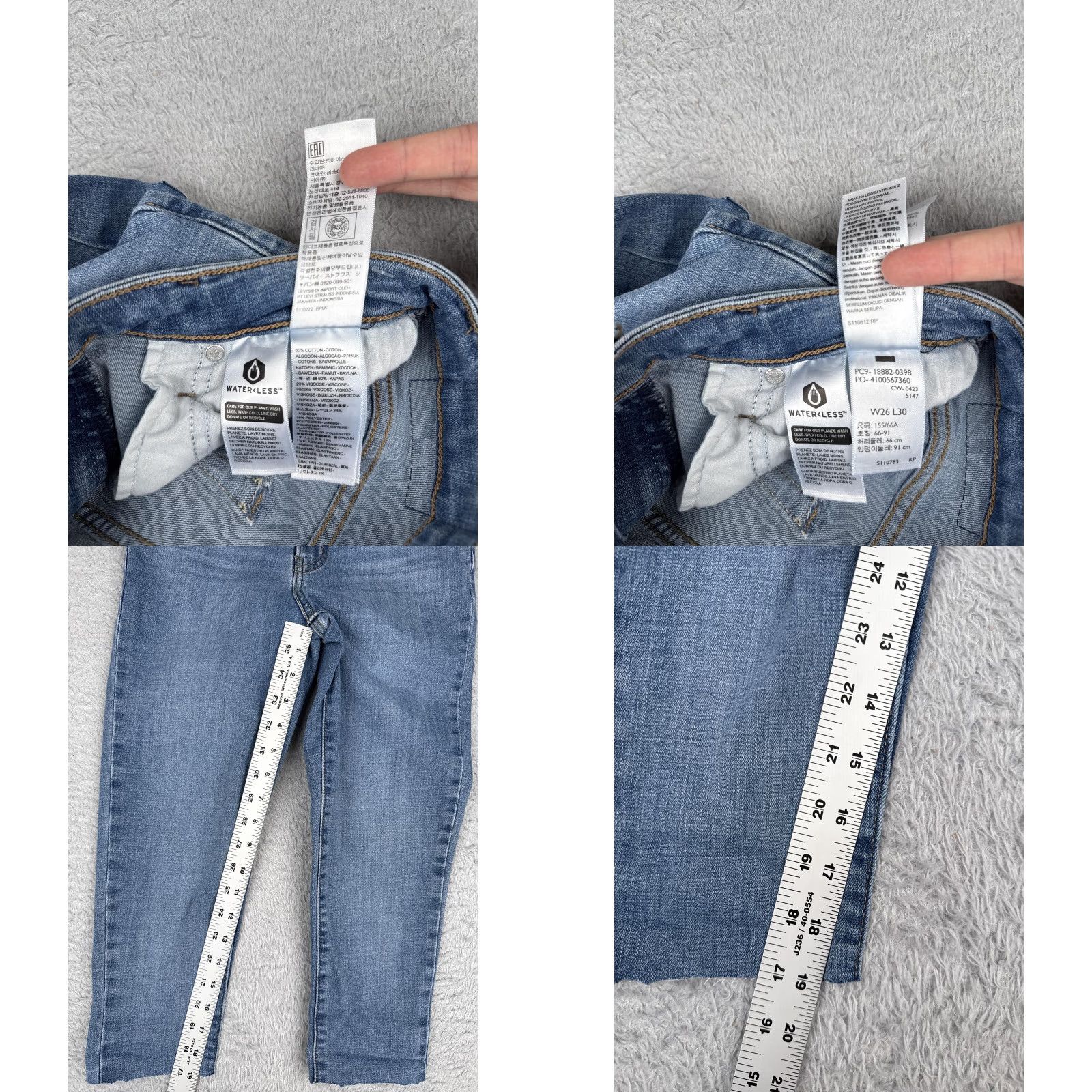 Levi's Levis Jeans Womens 26 Medium Wash 721 High Rise Skinny Stretch Denim City Pants Womens 26 Mens? Size 26" / US 2 / IT 38 - 8 Thumbnail