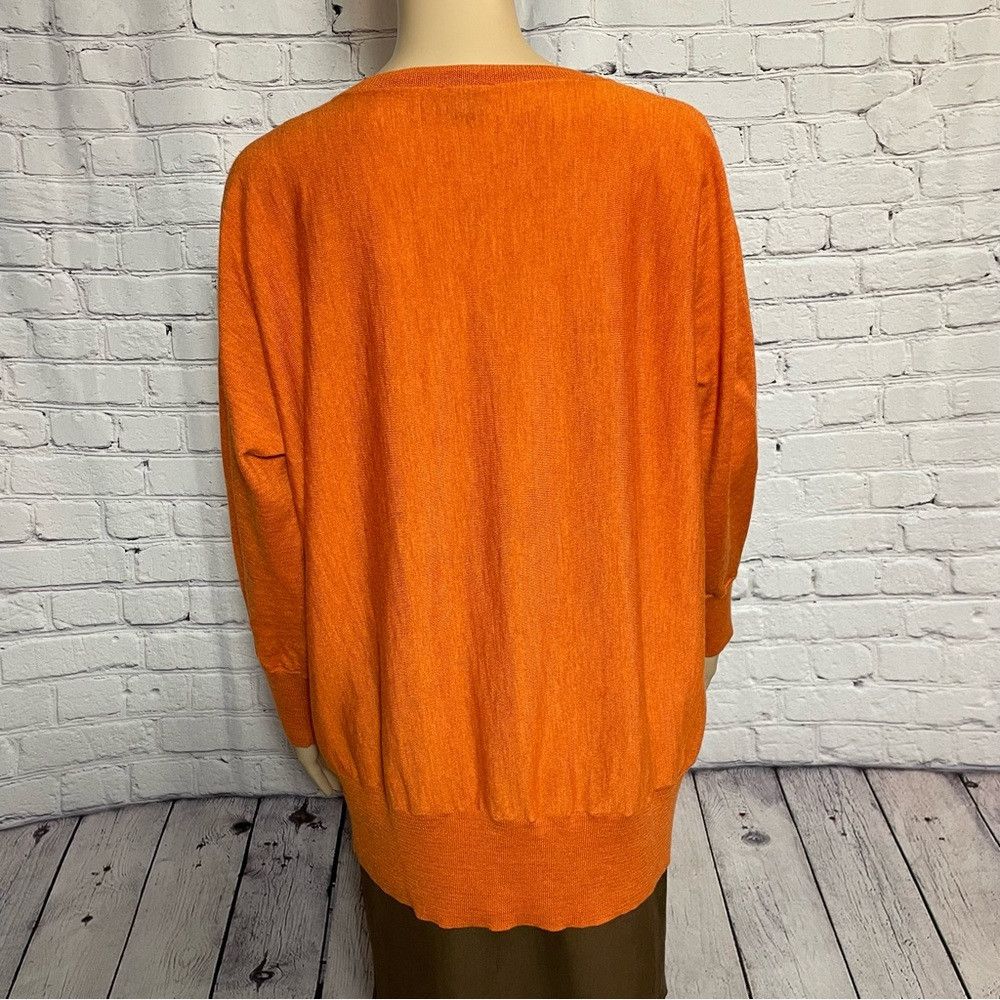 Talbots New Talbots Merino Wool Orange Cowl Neck Sweater Size 2X Pe Size XXL / US 16-18 / IT 52-54 - 5 Thumbnail