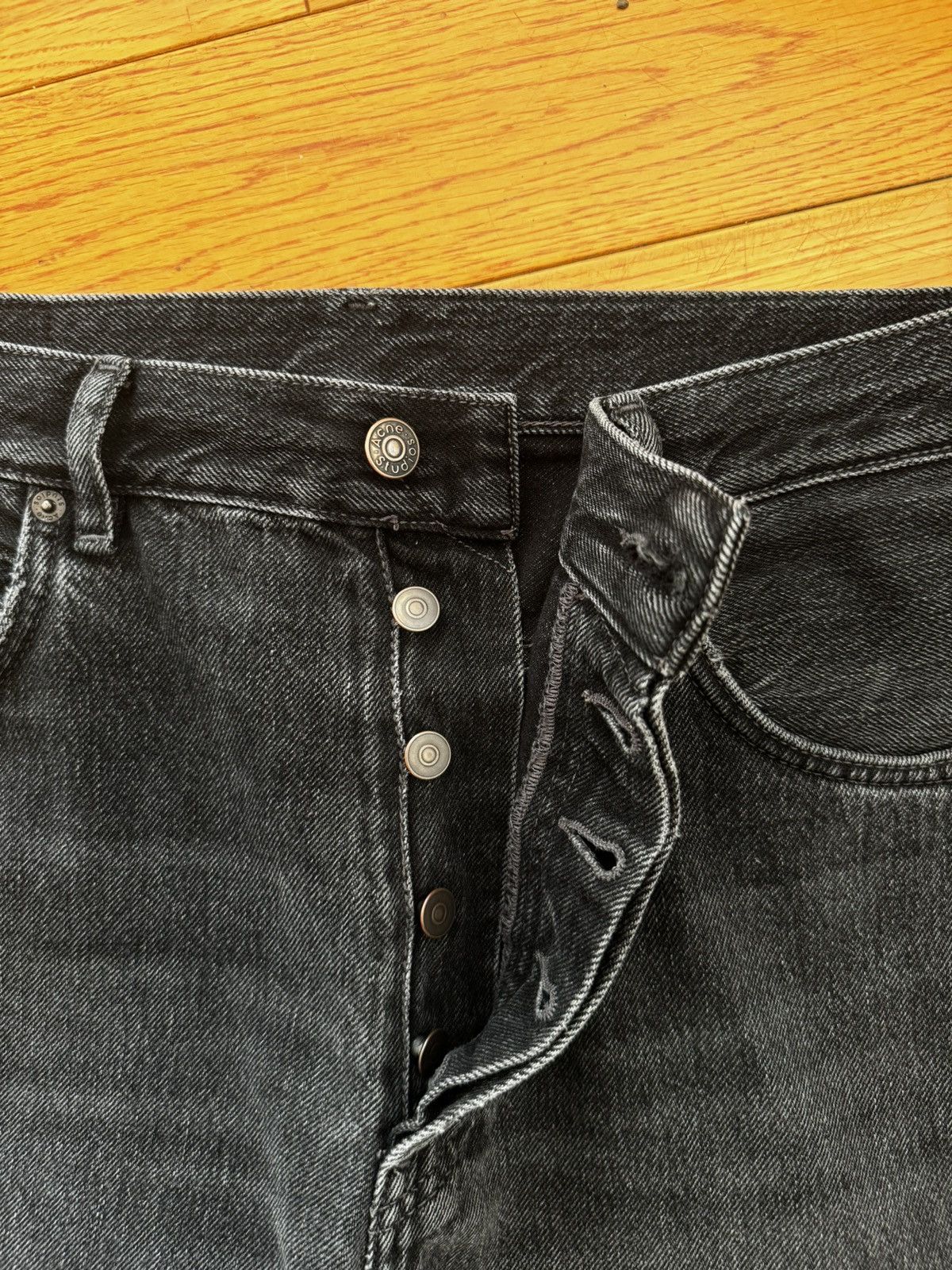 Acne Studios 2021M Jean Men Vintage Black 33/32 Size US 33 - 3 Thumbnail