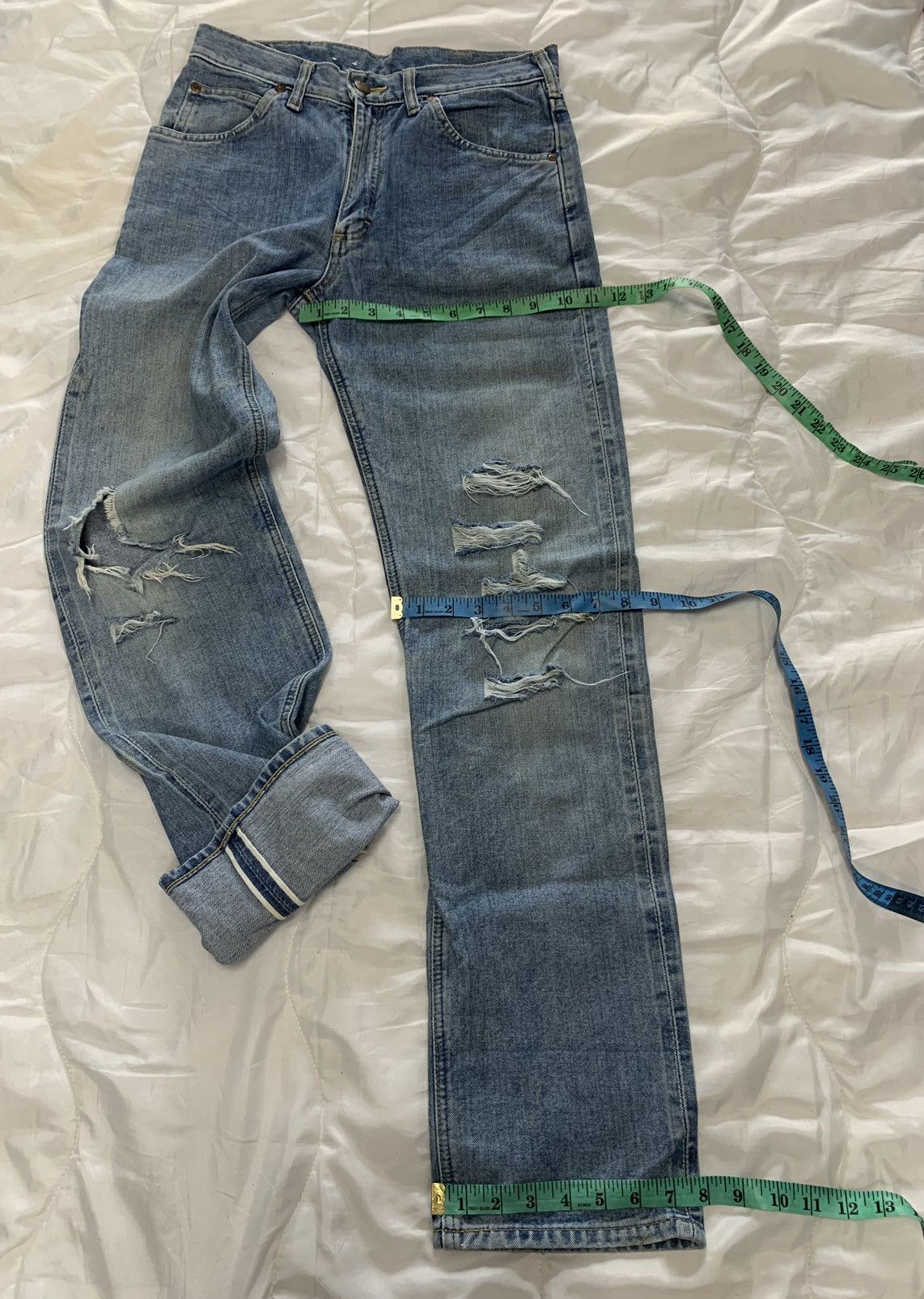 Lee DISTRESSED LEE RIDER LEF HAND SELVEDGE. Size US 30 / EU 46 - 13 Thumbnail