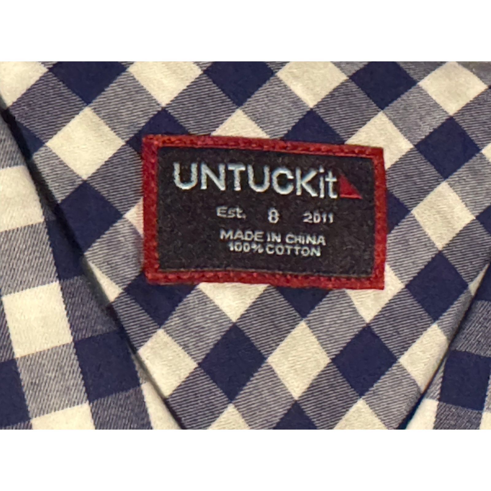 UNTUCKit UNTUCKIT Belleza Button Up Blue White Gingham Shirt Size 8 Size S / US 4 / IT 40 - 5 Thumbnail