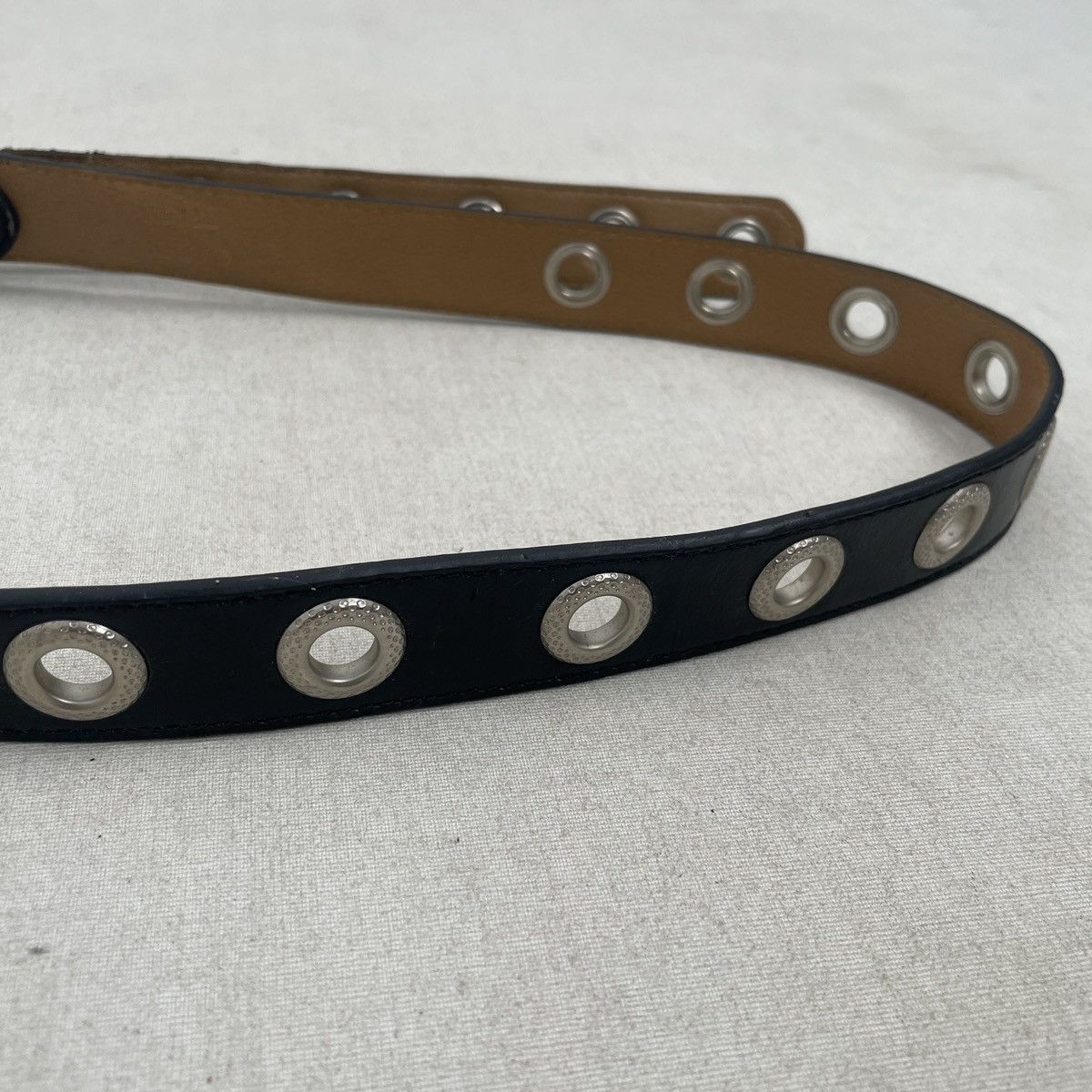 If Six Was Nine Black single hooked belt punk goth style Size 42 - 4 Thumbnail