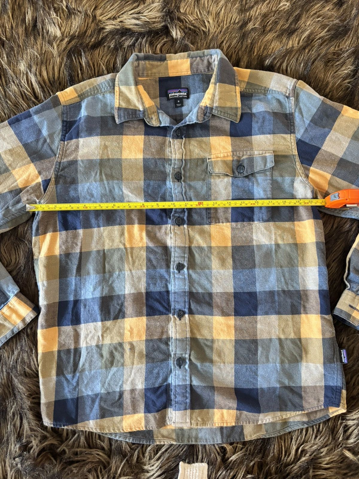 Patagonia Patagonia Organic Cotton Flannel Shirt Blue Yellow Plaid Size US M / EU 48-50 / 2 - 6 Thumbnail