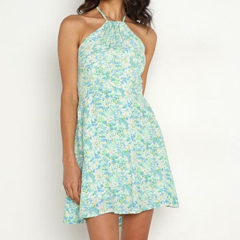 FAITHFULL NWT Faithfull the Brand Gaia Mini Dress Sz. 6 [M] Blue Green Size M / US 6-8 / IT 42-44 - 5 Thumbnail