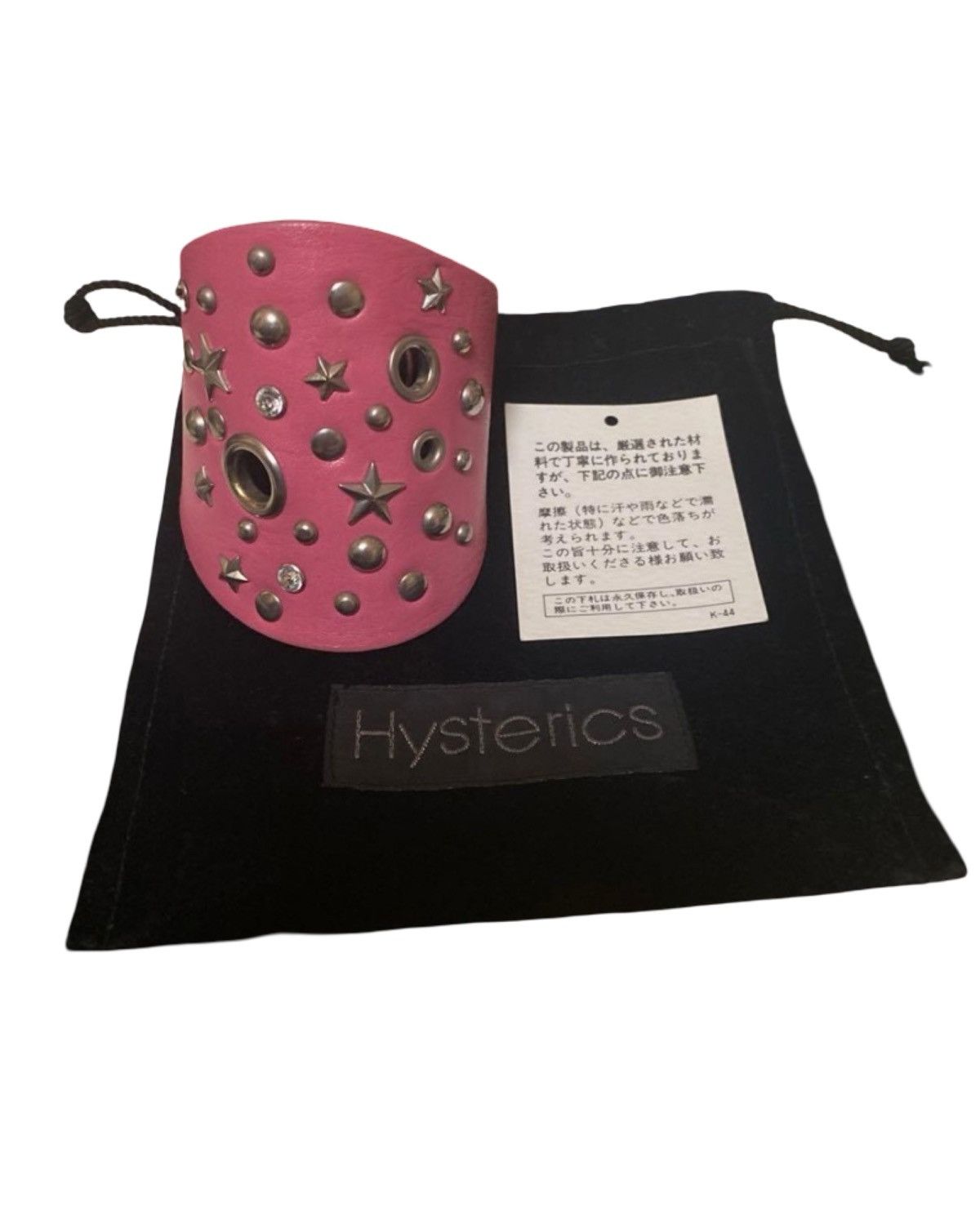 Hysteric Glamour Studded Punk Pink Leather Bracelet Size ONE SIZE - 2 Thumbnail