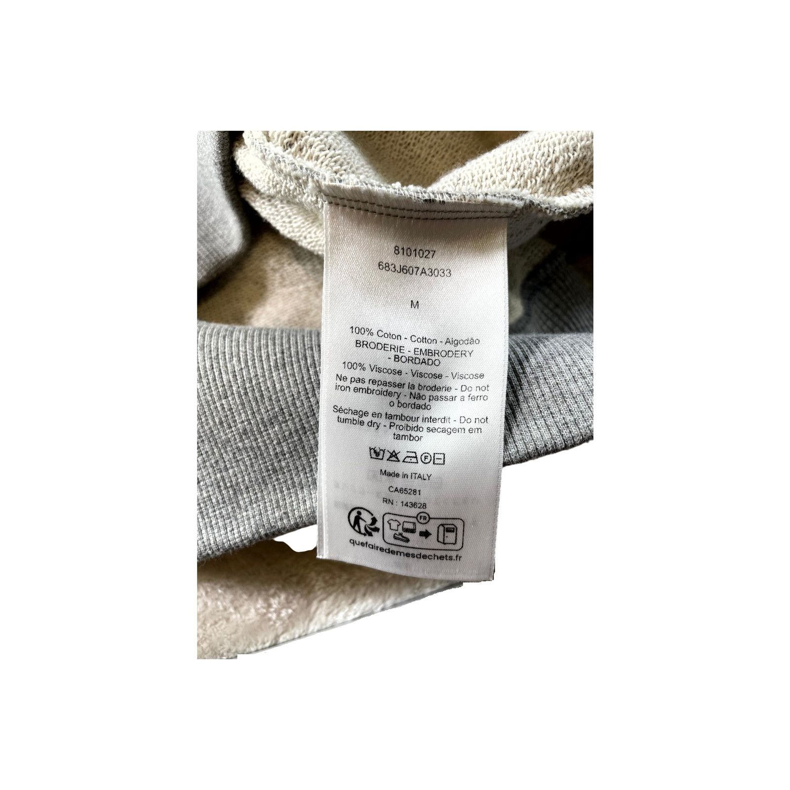 Dior Dior Embroidered Logo Grey & White Hoodie Size US M / EU 48-50 / 2 - 3 Thumbnail
