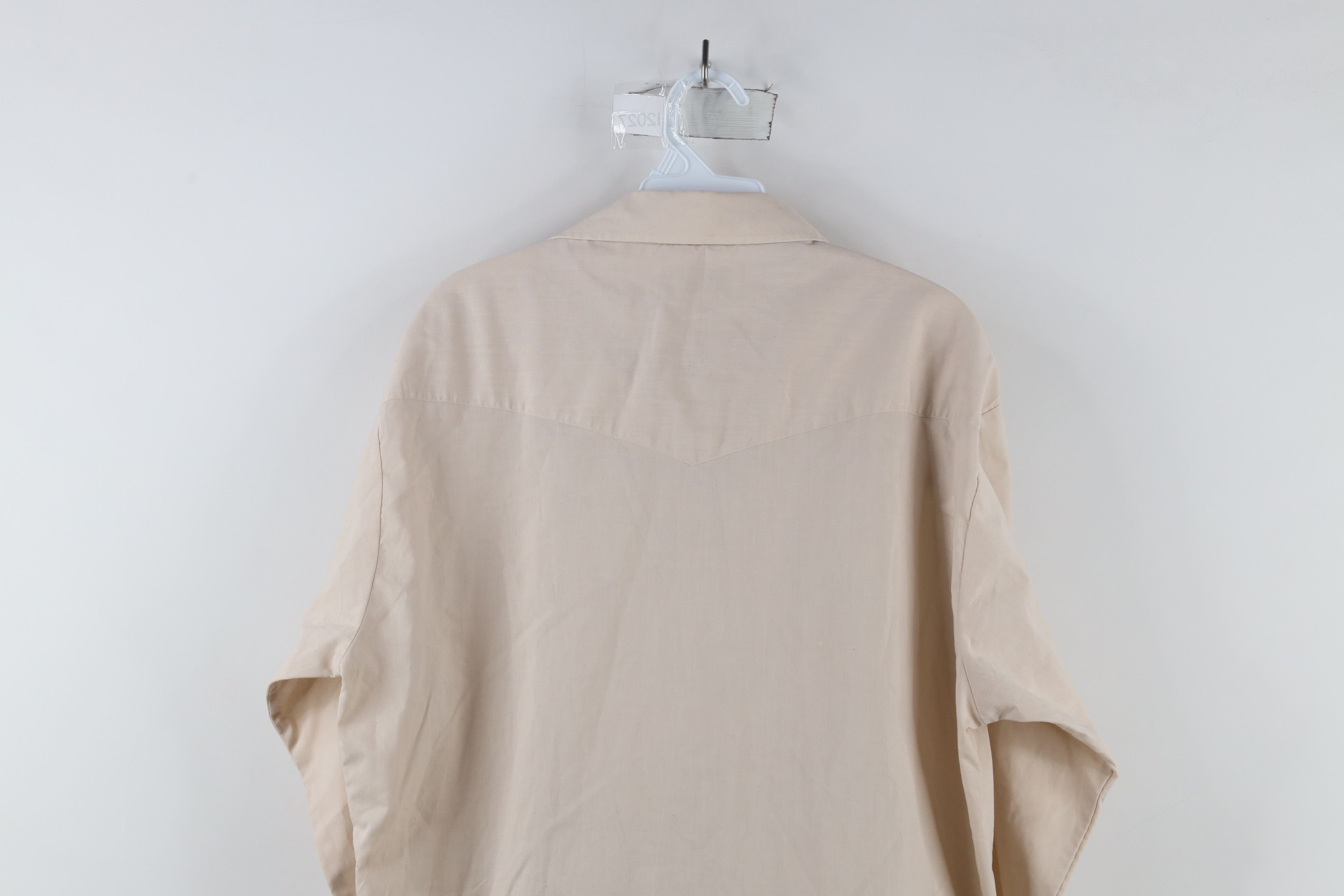 Vintage Vintage 70s Rockabilly Snap Button Western Rodeo Shirt Beige Size US M / EU 48-50 / 2 - 11 Thumbnail