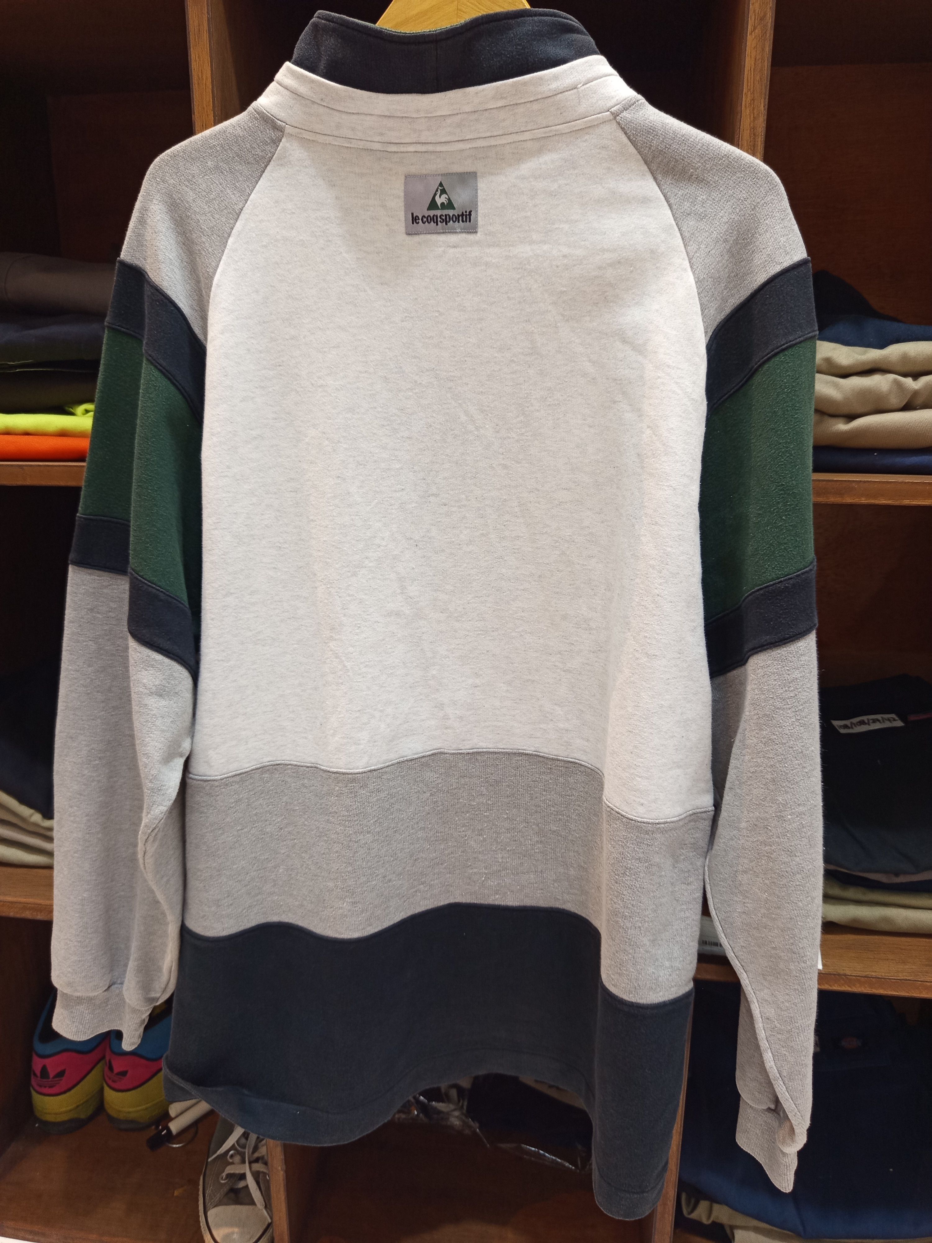 Le Coq Sportif Le Coq Sportif Japan Made Color Block Mock Neck Sweatshirt Size US L / EU 52-54 / 3 - 8 Thumbnail