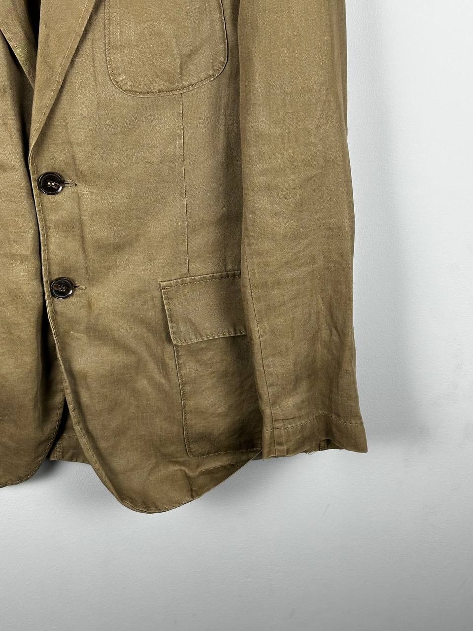 Cerruti 1881 VINTAGE CERUTI 1881 Brown Linen Blazer Luxury Size US L / EU 52-54 / 3 - 4 Thumbnail