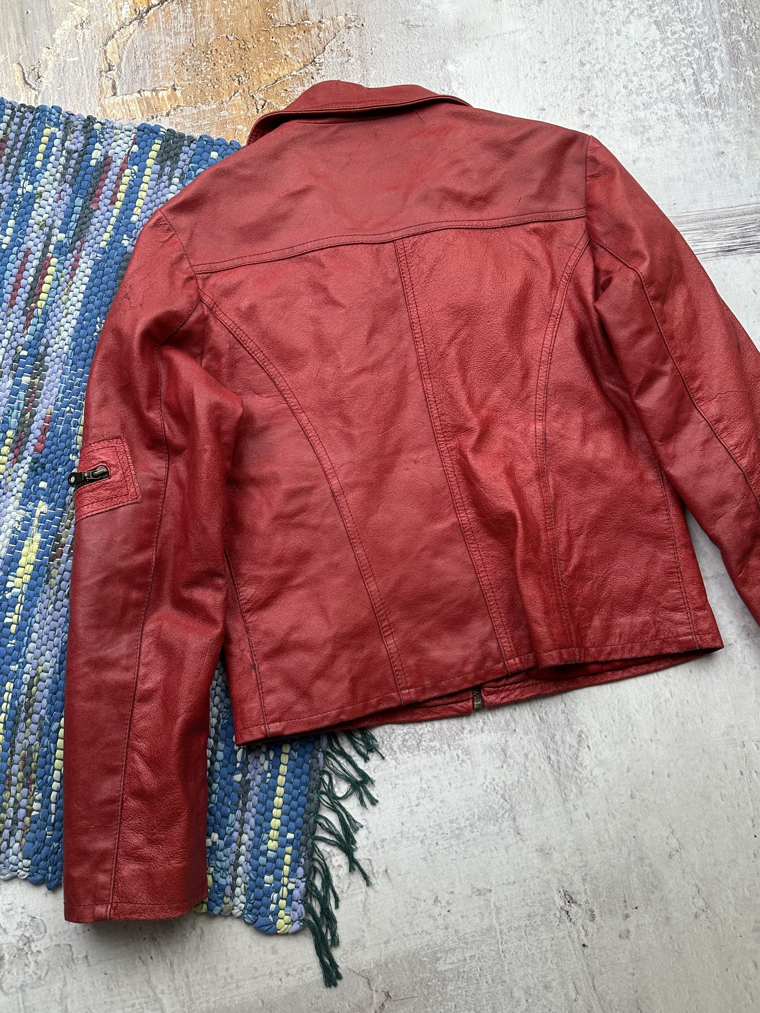 Japanese Brand Vintage Cropped Leather Jacket A511D15(438) Size M / US 6-8 / IT 42-44 - 9 Thumbnail