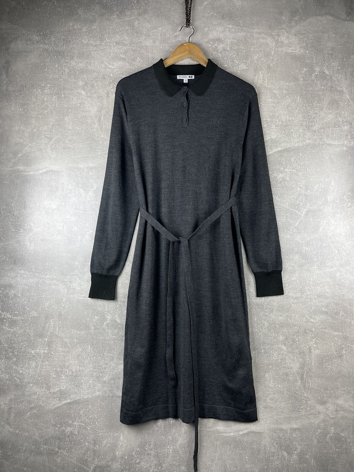 JW Anderson JW Anderson x Uniqlo Knit Polo Dress with Waist Tie Gray Size S / US 4 / IT 40 - 3 Thumbnail