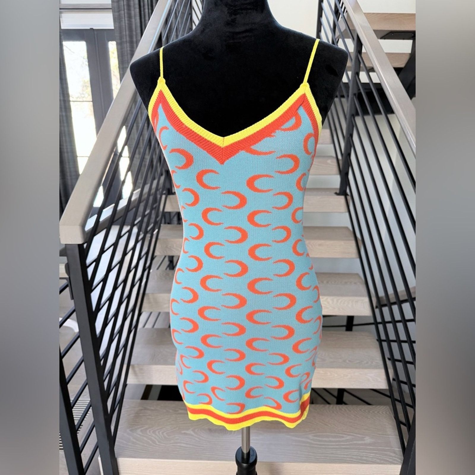 Other New Vibrant Blue and Orange Patterned Dress size S Size S / US 4 / IT 40 - 5 Thumbnail