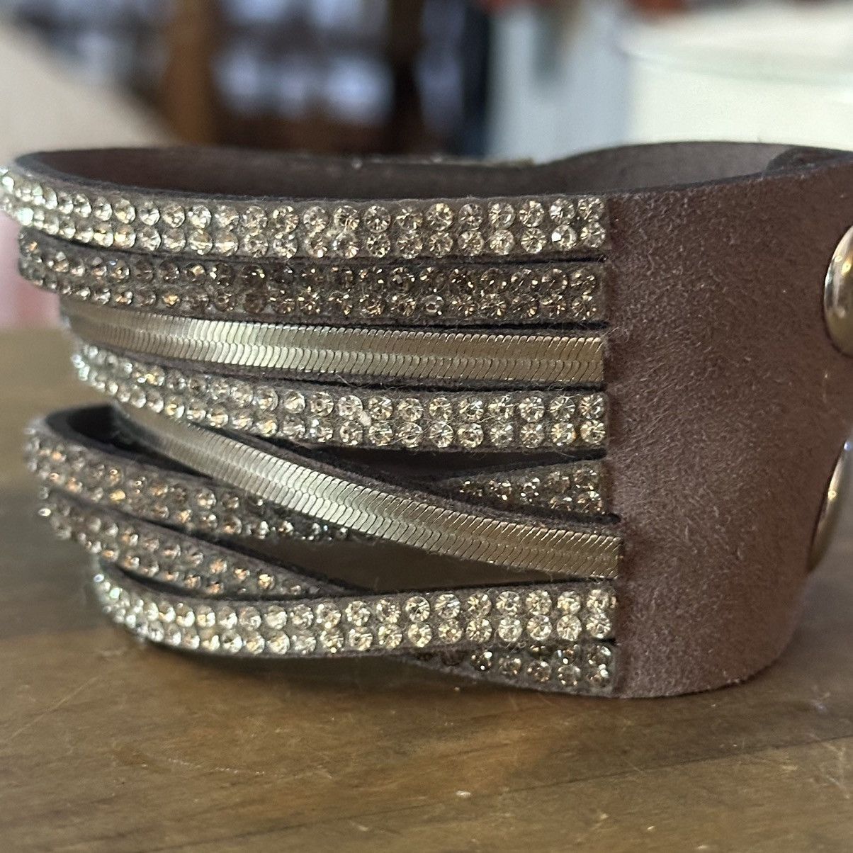 Other Rhinestone multi strand suede bracelet Size ONE SIZE - 9 Thumbnail