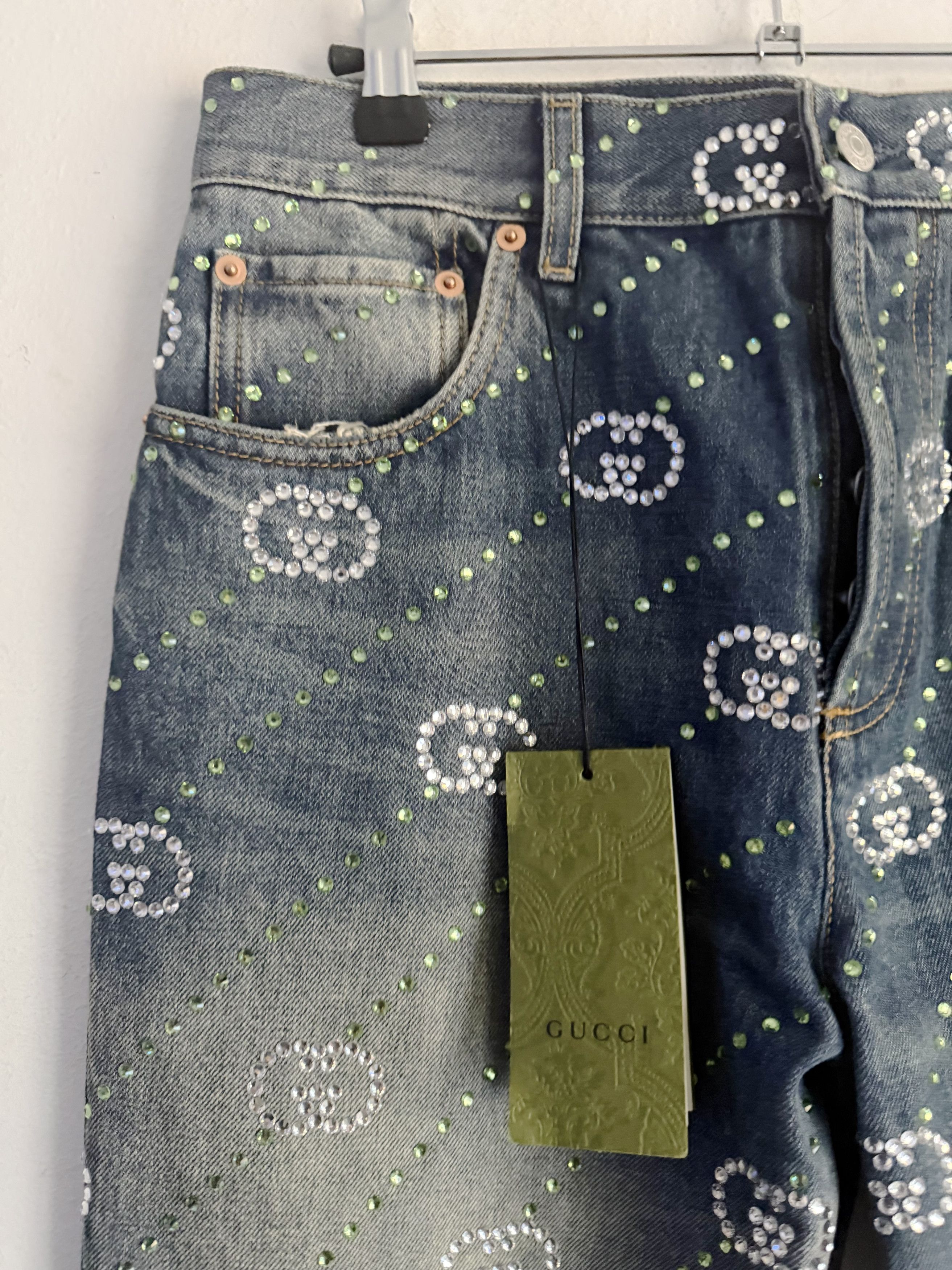 Gucci Runway Fw23/24 Interlocking G Embellished Jeans Size US 32 / EU 48 - 7 Thumbnail