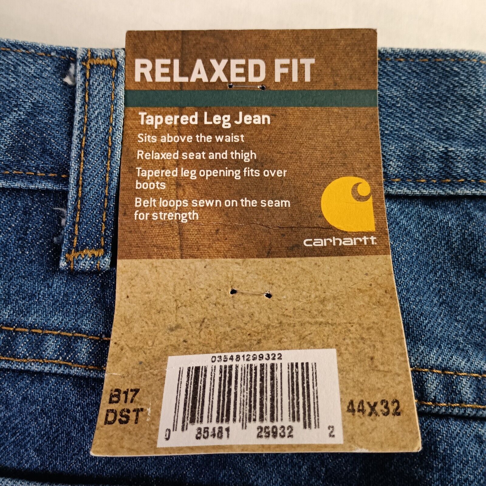 Carhartt Carhartt Jeans Men's Size 44x32 Blue Tapered Leg Relaxed Fit Size US 44 / EU 60 - 2 Thumbnail