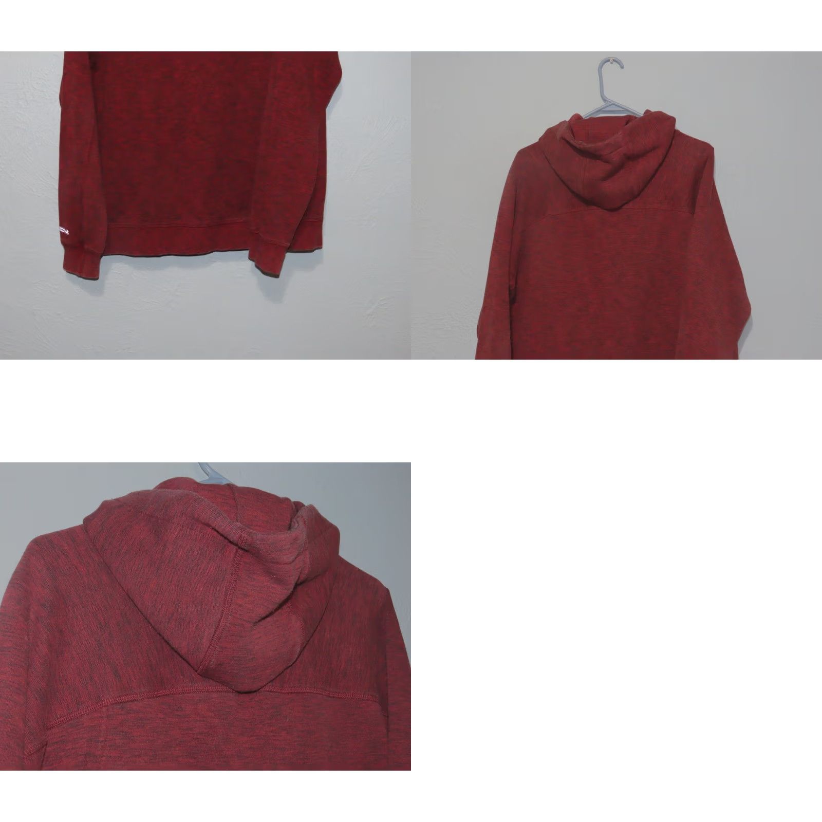 American Eagle Outfitters American Eagle Activeflex Pullover Hoodie Men's L Burgundy Red Zippered Pockets Mock Neck Long Sleeve Modern Activewear Shirt Size US L / EU 52-54 / 3 - 8 Thumbnail