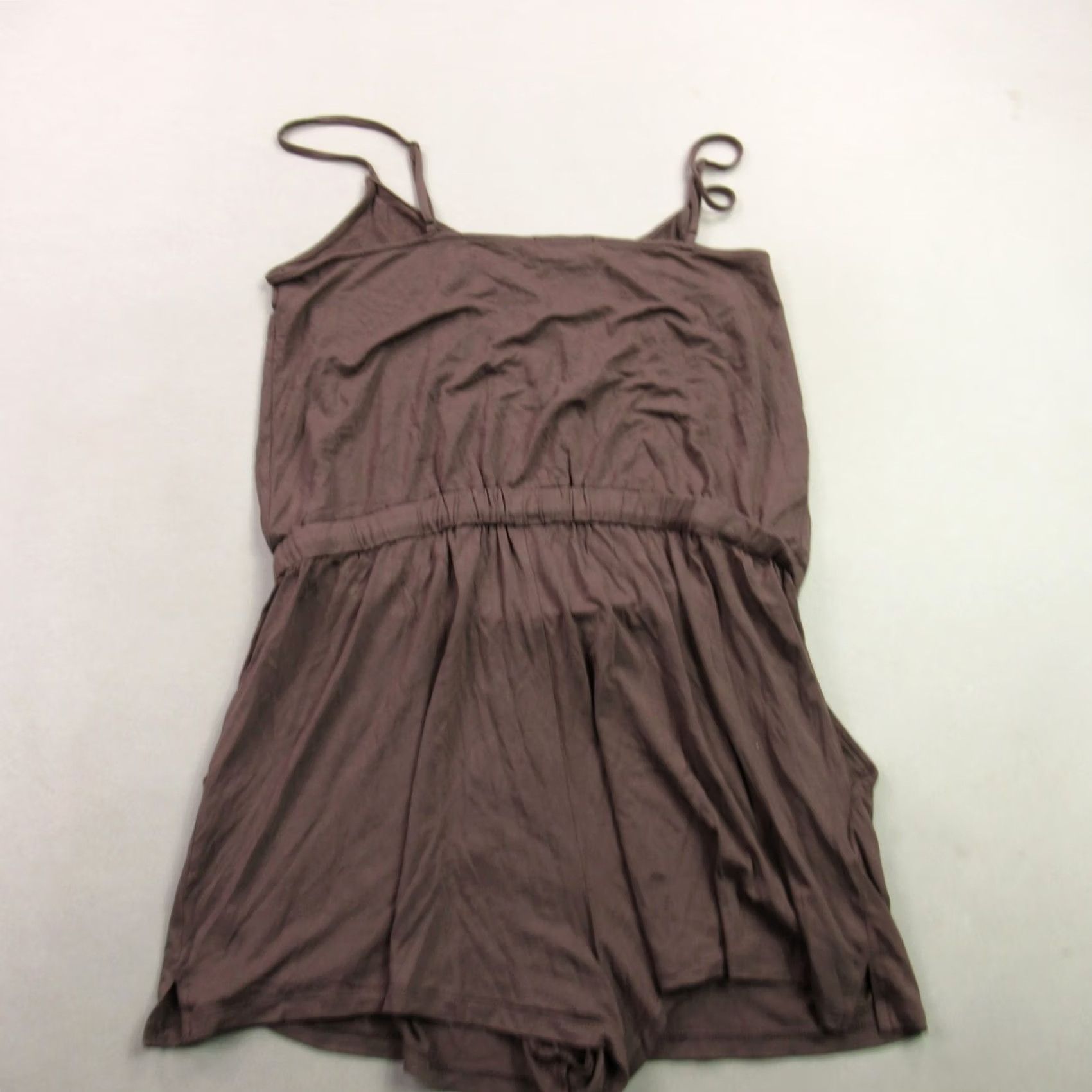 Vintage Nuuds Womens Romper Sleeveless Large Brown One Piece Lightweight Casual Short Size 36" / US 14 / IT 50 - 4 Thumbnail