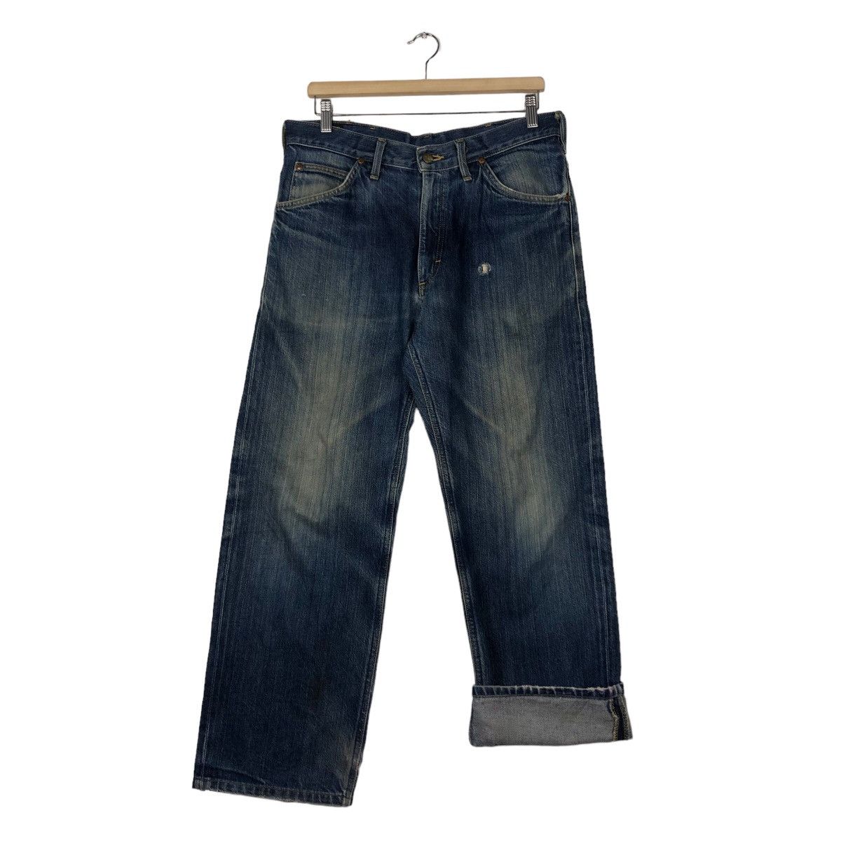 Japanese Brand 🔥Vintage Union Made Lee Raiders Denim Jeans Red Line Size US 34 / EU 50 - 11 Thumbnail