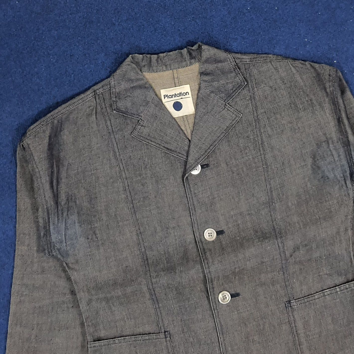 Issey Miyake × Japanese Brand × Vintage Vintage Plantation by Issey Miyake Japan Design Denim Blazer Size US S / EU 44-46 / 1 - 2 Thumbnail