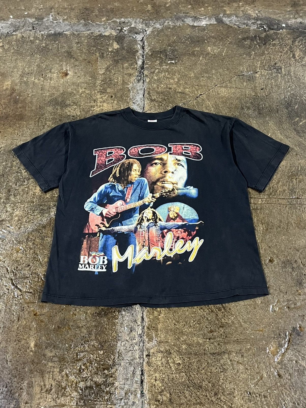 Bob Marley × Rap Tees × Vintage CRAZY VINTAGE 90s BOB MARLEY 
