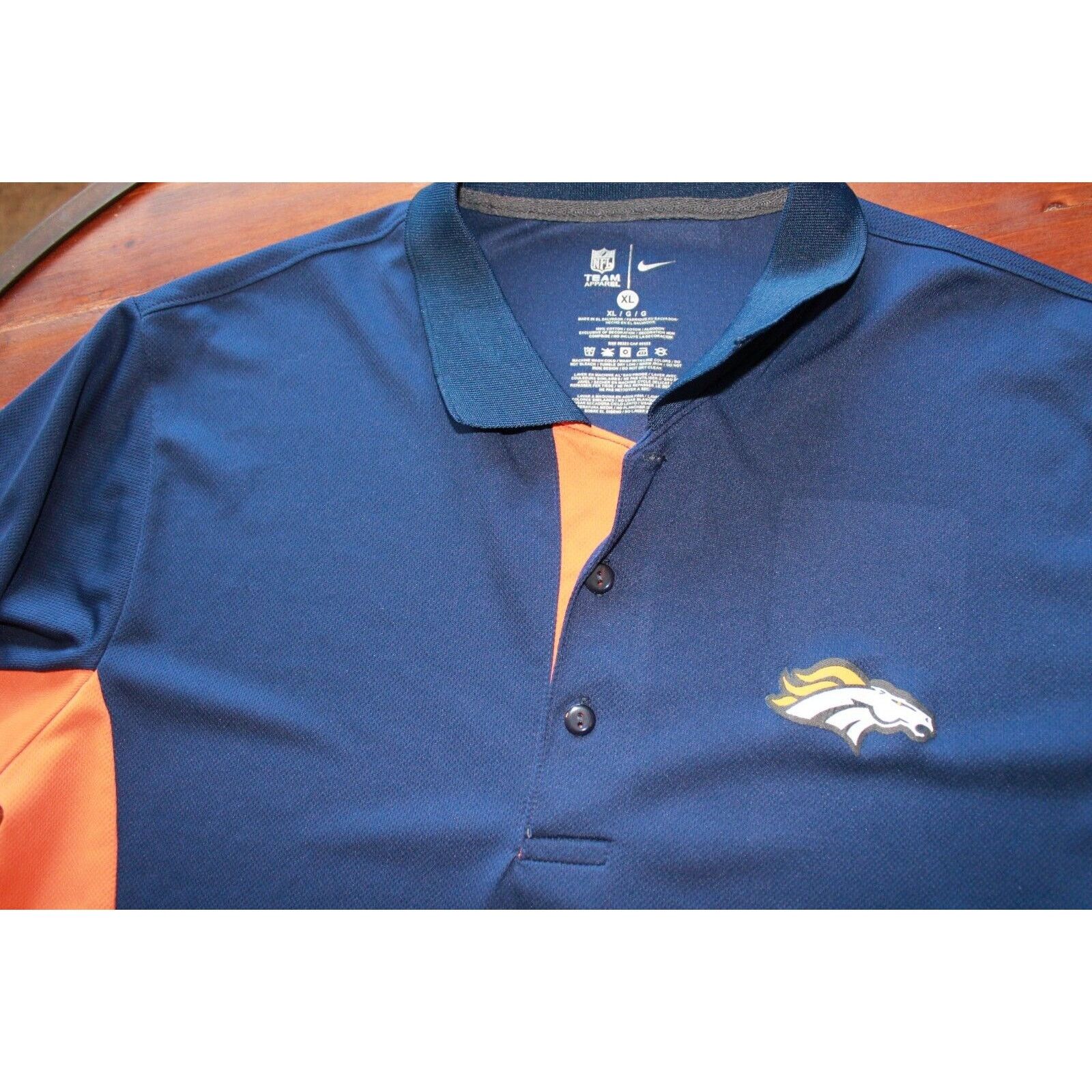 Nike NFL Football Denver Broncos Nike Dri Fit Golf Polo Size XL Size US XL / EU 56 / 4 - 2 Thumbnail