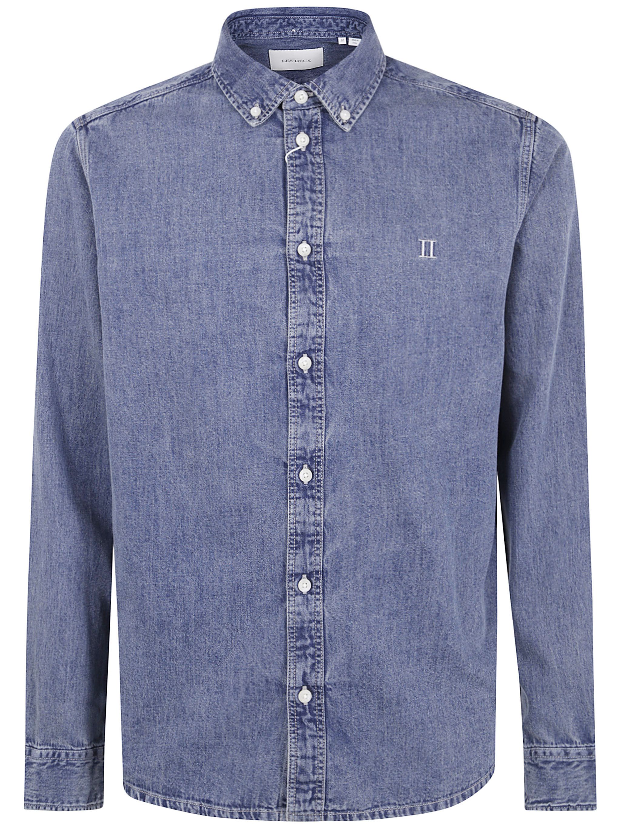 Les Deux "KONRAD" DENIM SHIRT Size US S / EU 44-46 / 1 - 1 Thumbnail
