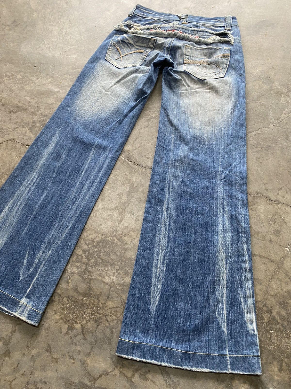 Hysteric Glamour × If Six Was Nine × Le Grande Bleu (L.G.B.) Baggy Flare Japan Red Paper Low Rise Wide Leg Size US 28 / EU 44 - 14 Thumbnail