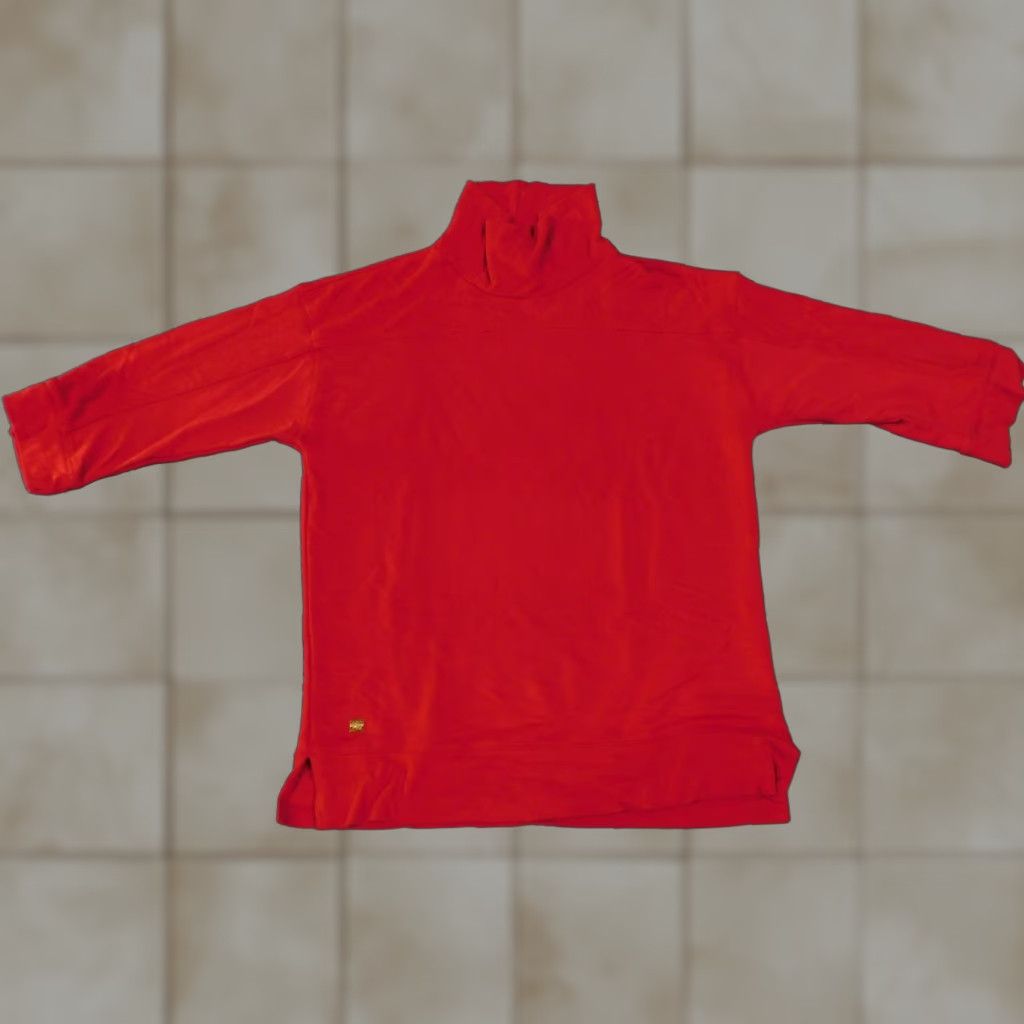 Ralph Lauren Lauren Ralph Lauren Turtleneck Sweater Womens Small Red Long Sleeve Knit Pullover Class ic Casual Winter Fall Button Logo Pockets Stretch Size S / US 4 / IT 40 - 1 Thumbnail