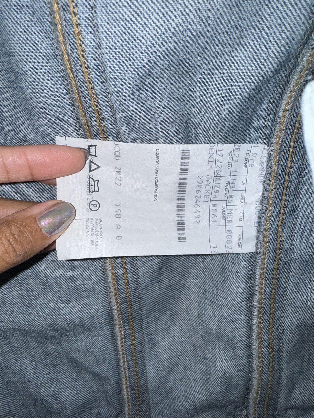Alexander McQueen Rare Alexander McQueen Sample Denim Jacket Size US M / EU 48-50 / 2 - 4 Thumbnail