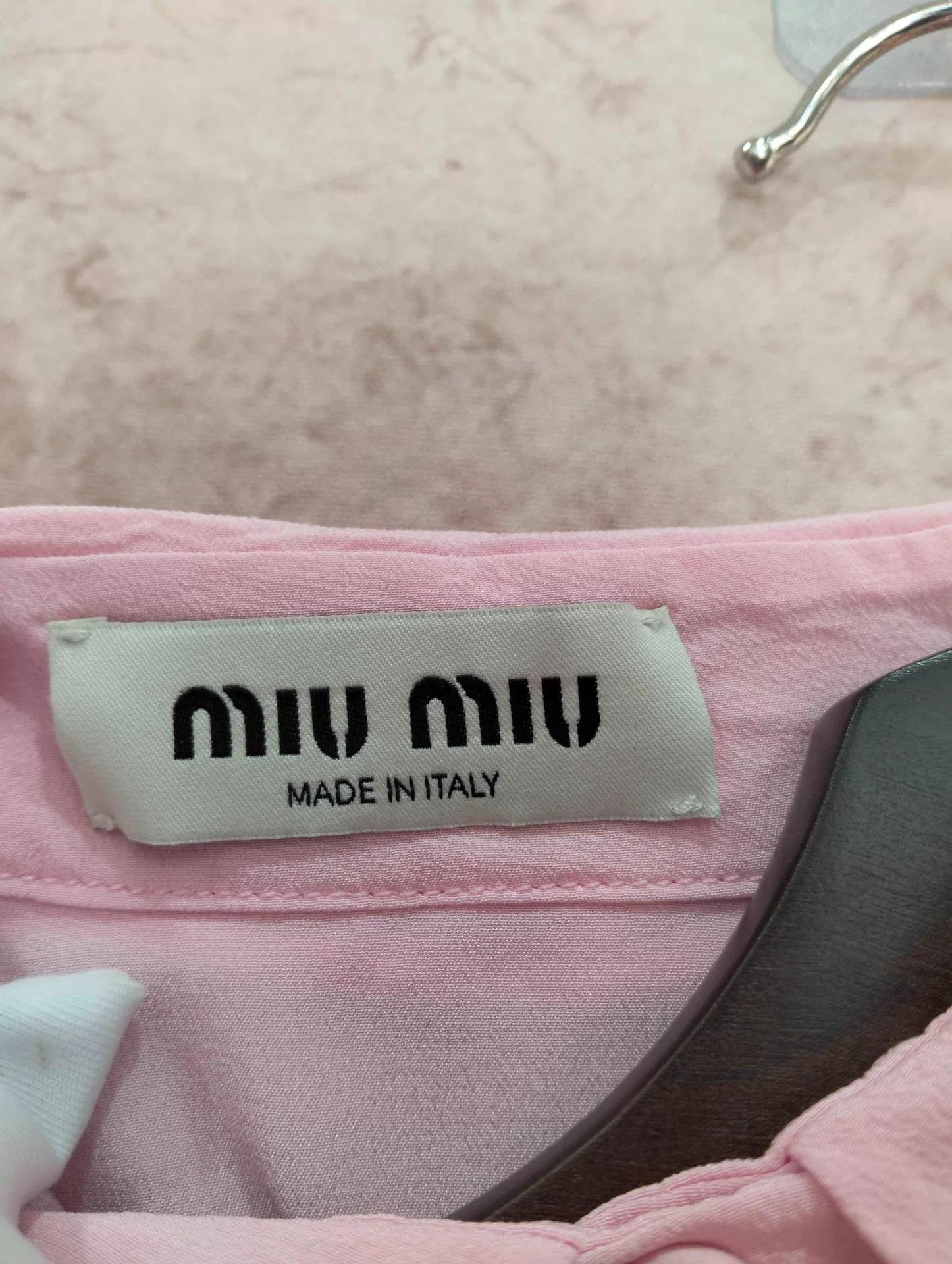 Miu Miu MIU MIU Collared Short Long-Sleeve Shirt Pink 36 Size XS / US 0-2 / IT 36-38 - 3 Thumbnail