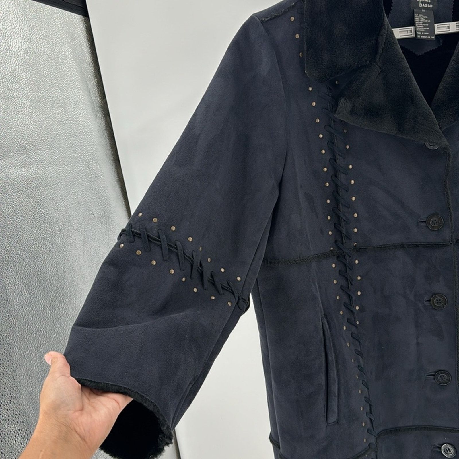 Vintage Dennis Basso 90s Faux Suede faux Suede Western coat size 2XL Size XXL / US 16-18 / IT 52-54 - 6 Thumbnail