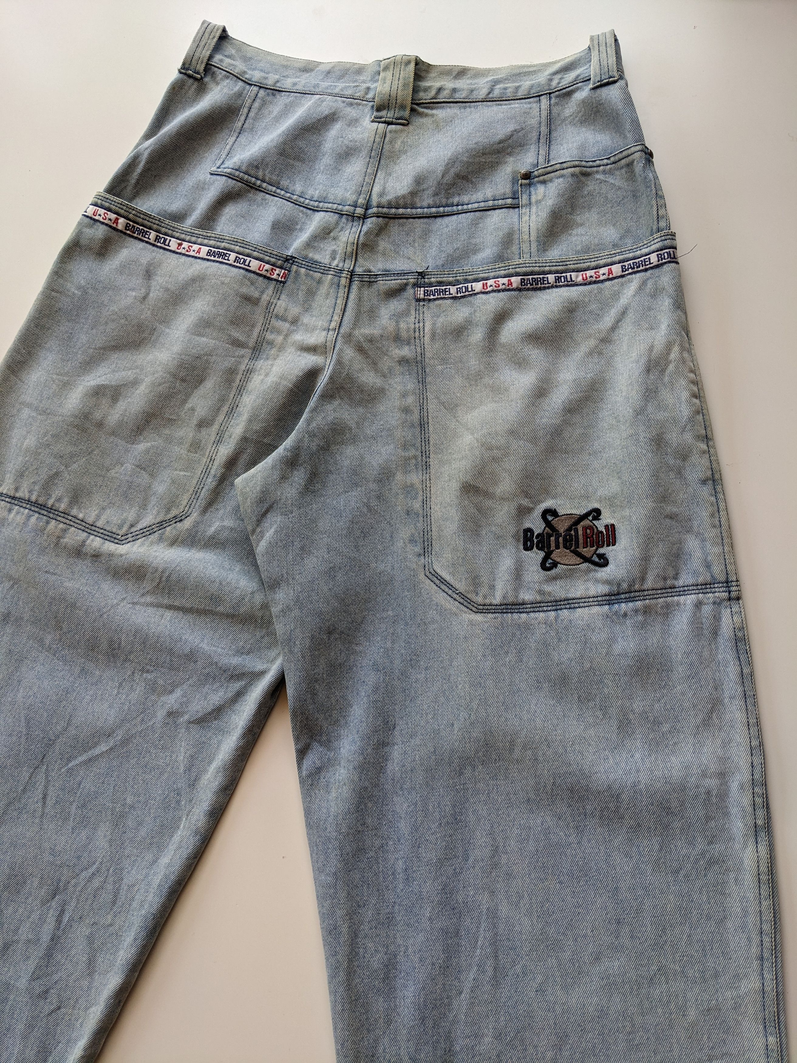 Fubu × JNCO × Vintage Vintage Barrel Roll baggy like jnco flamehead Size US 30 / EU 46 - 1 Thumbnail
