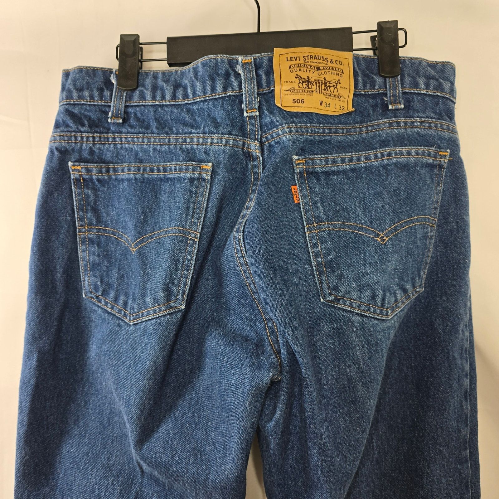 Levi's Vtg Levi's USA Made Orange Tab 506 Denim Jeans Size 34W 32L Size US 34 / EU 50 - 6 Thumbnail