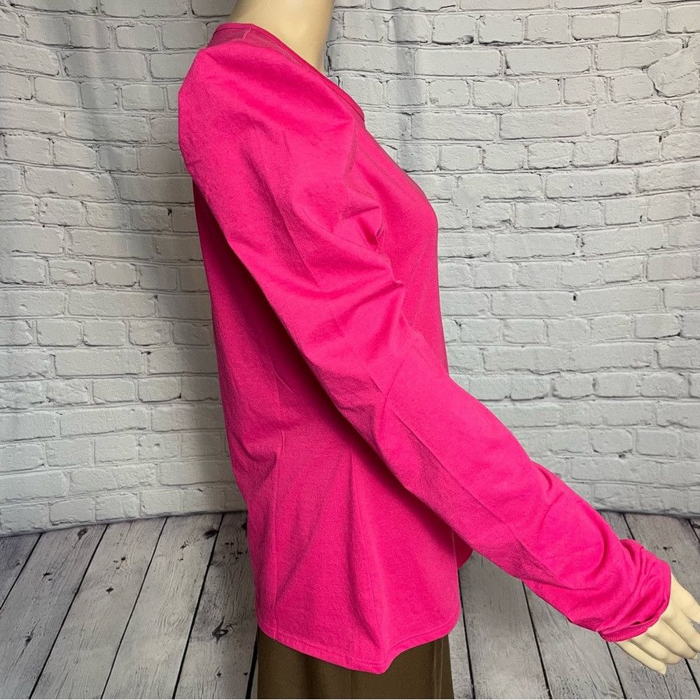 Rebecca Taylor NWT New $95 Rebecca Taylor Ruched Long-Sleeve Pink Top Size Size XL / US 12-14 / IT 48-50 - 4 Thumbnail