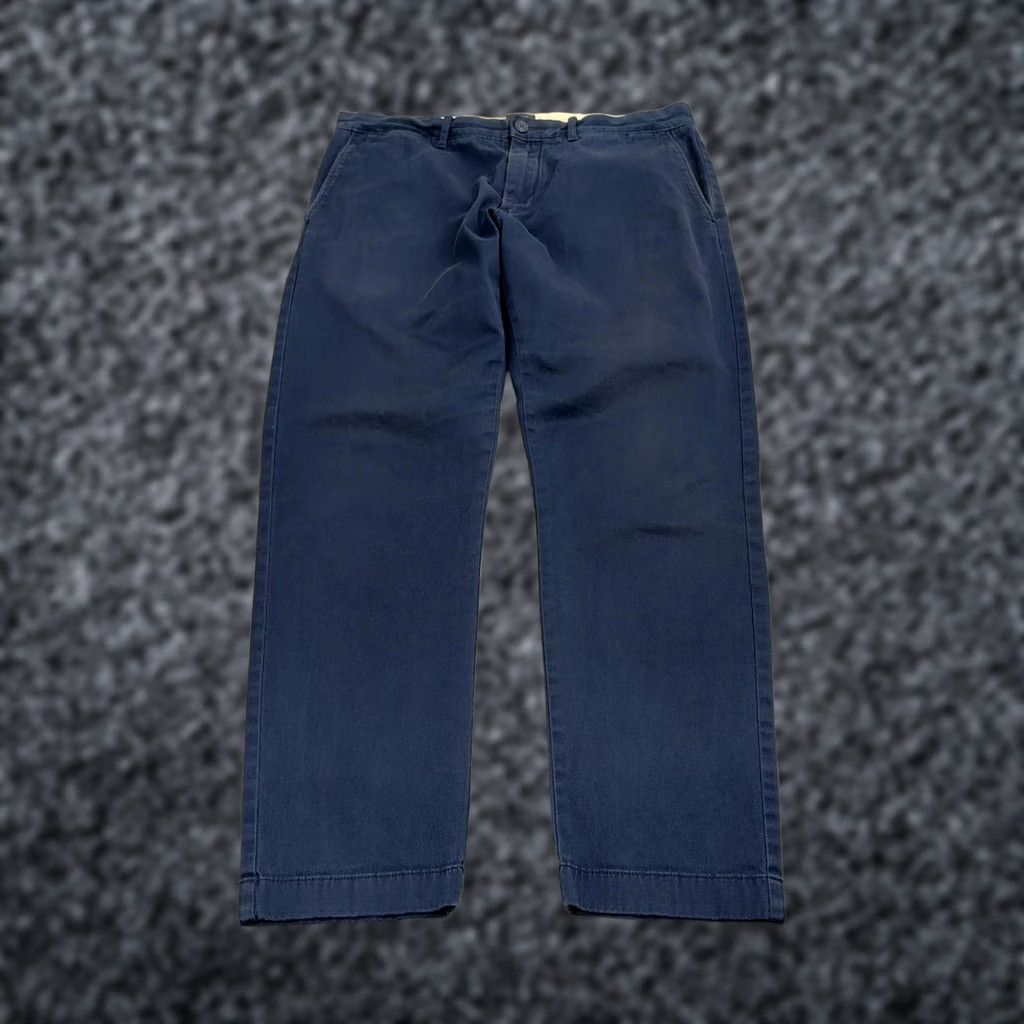 J.Crew J.CREW Chino Pants Slim 33x30 Navy Blue Cotton Stretch 484 Casual Style Mens Size US 35 - 1 Thumbnail