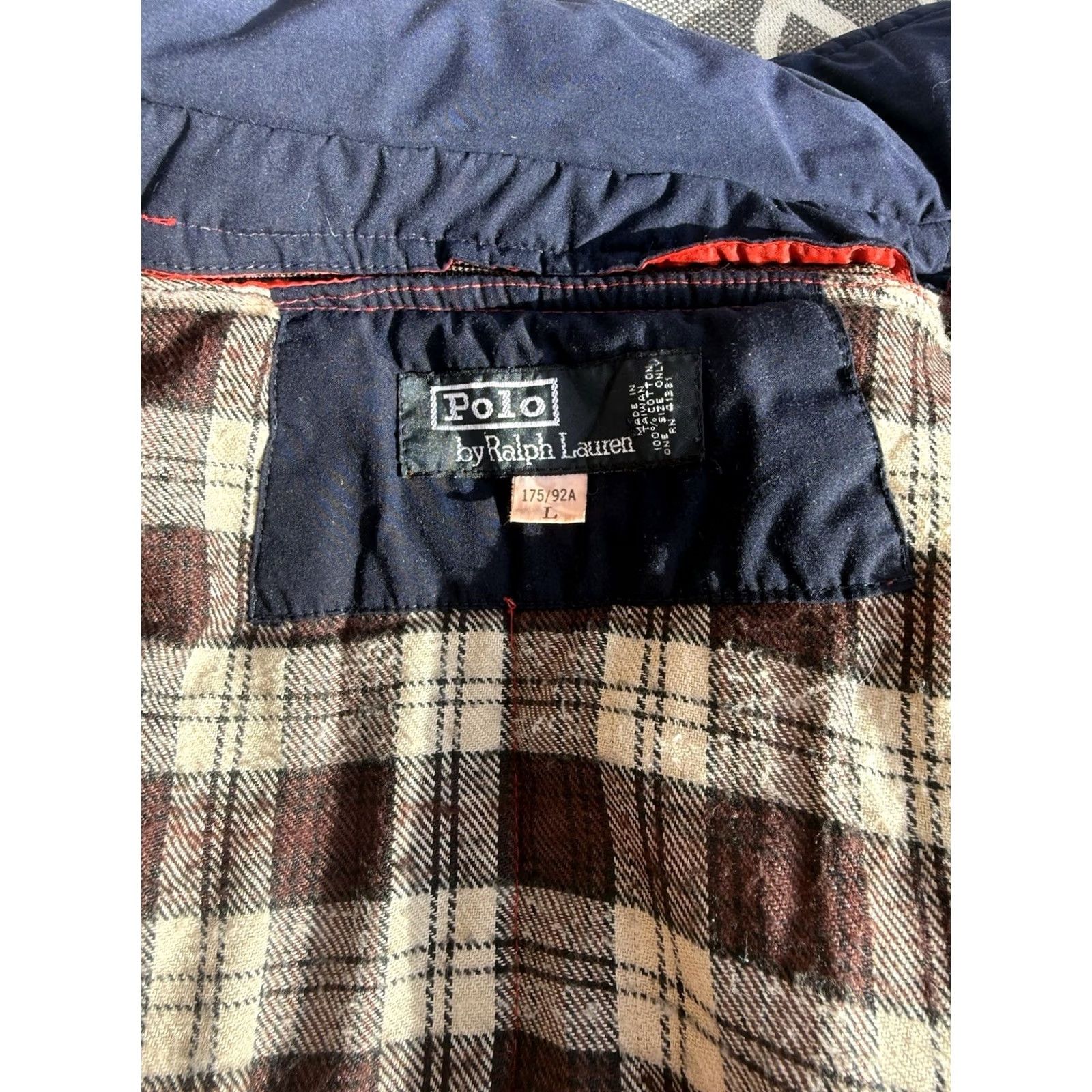 Ralph Lauren VINTAGE? No. Polo Ralph Lauren Jacket Regular Large Red Insulated Puffer Blanket Lined Men Size US L / EU 52-54 / 3 - 5 Thumbnail