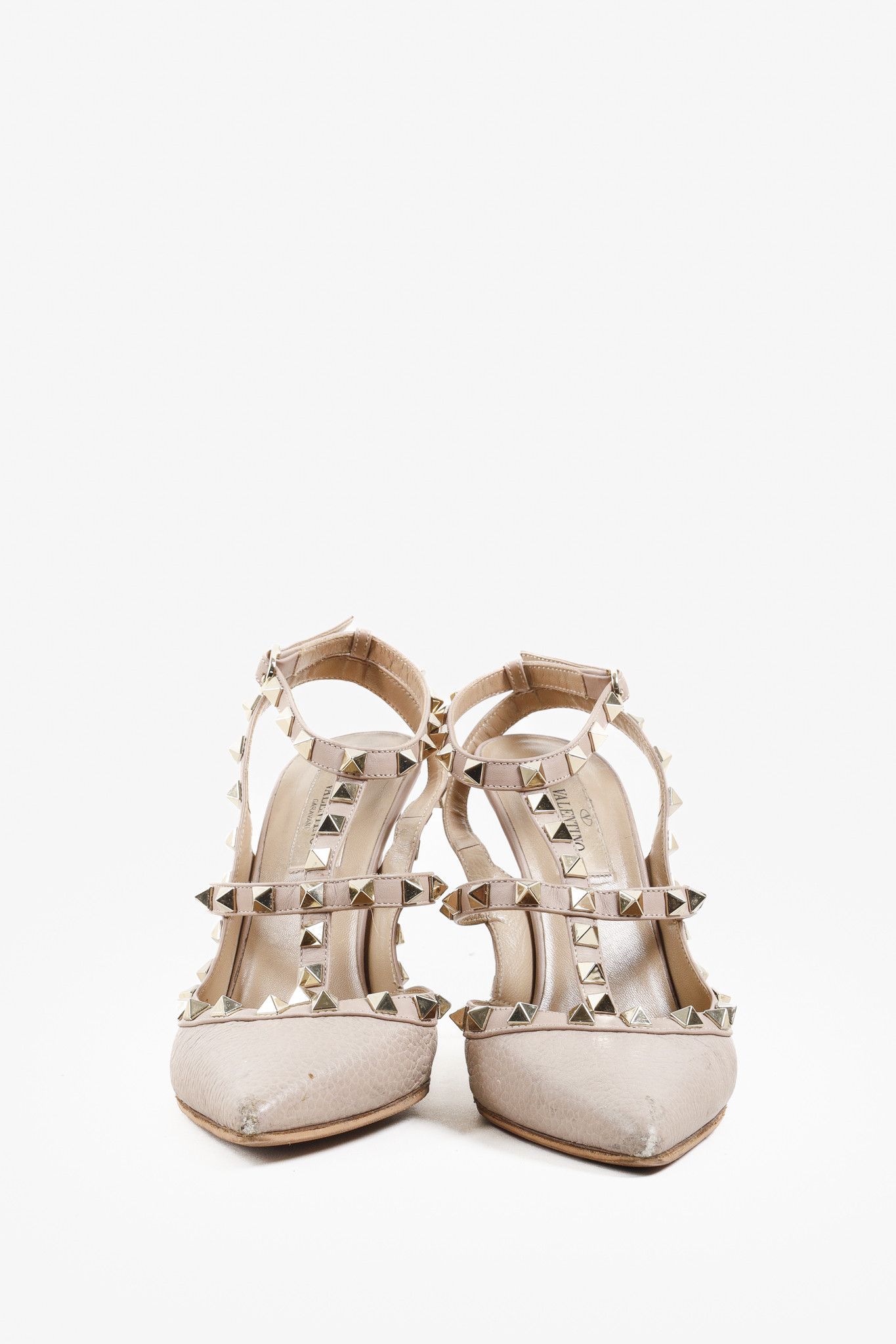 Valentino Valentino Pale Pink Rockstud Heels Size US 6.5 / IT 36.5 - 2 Thumbnail