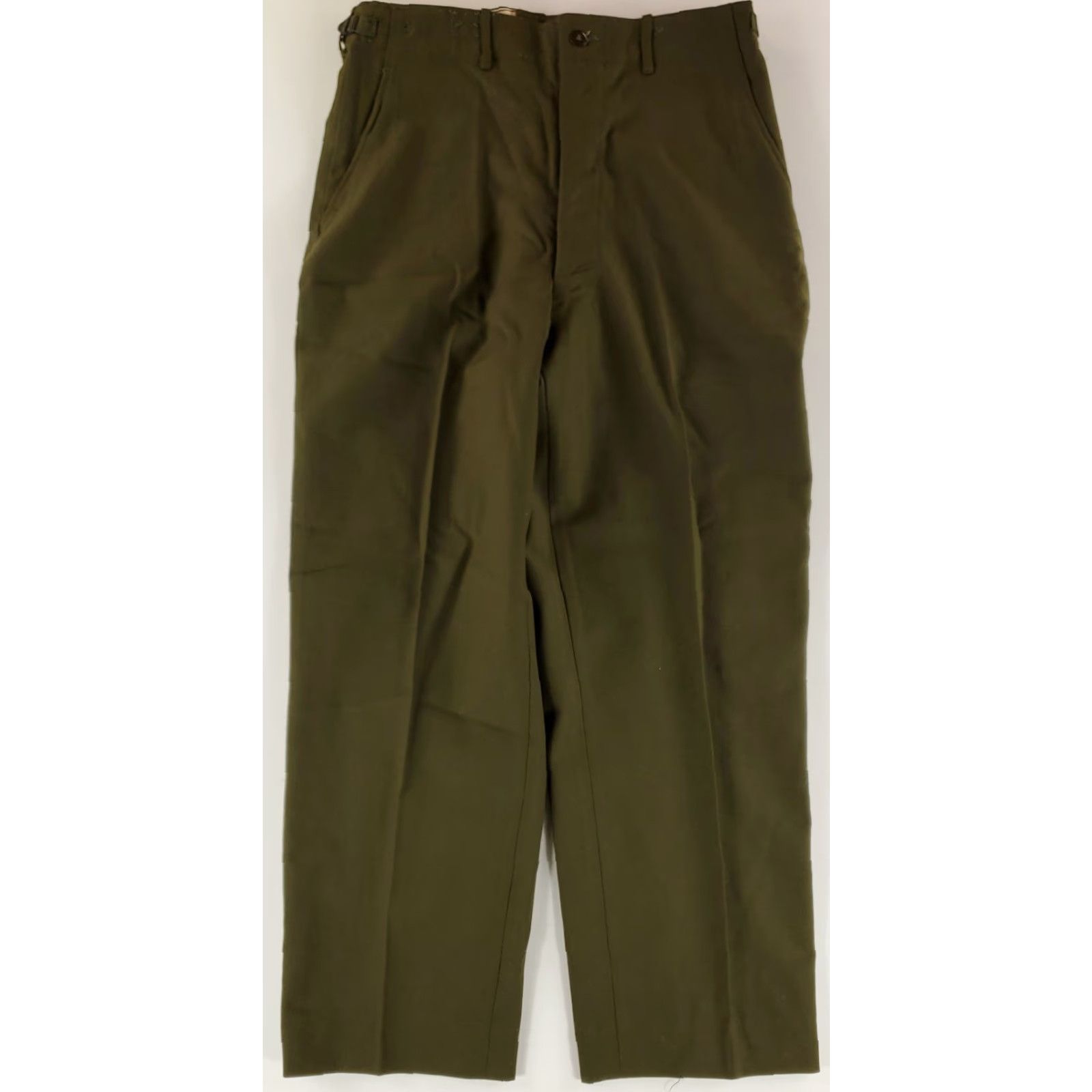 Olive M51 M-1951 100% Wool Pants Olive Green Mens M 34x30 US Army Military Regular Pants Mens Size US 34 / EU 50 - 2 Thumbnail