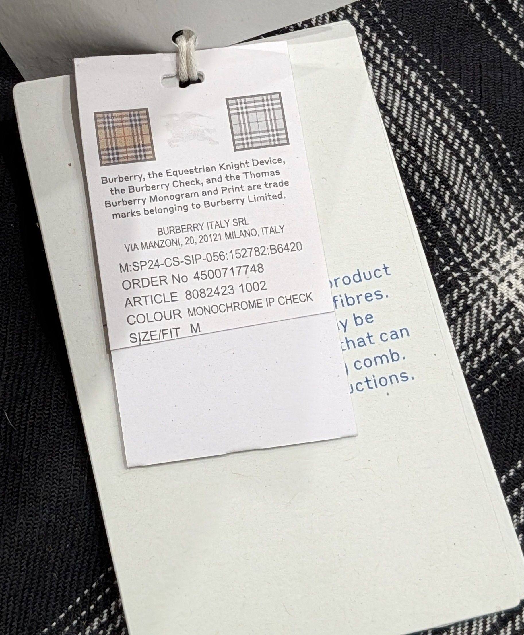 Burberry Burberry Wool Check Patterned Overshirt Monochrome Medium Size US M / EU 48-50 / 2 - 7 Thumbnail