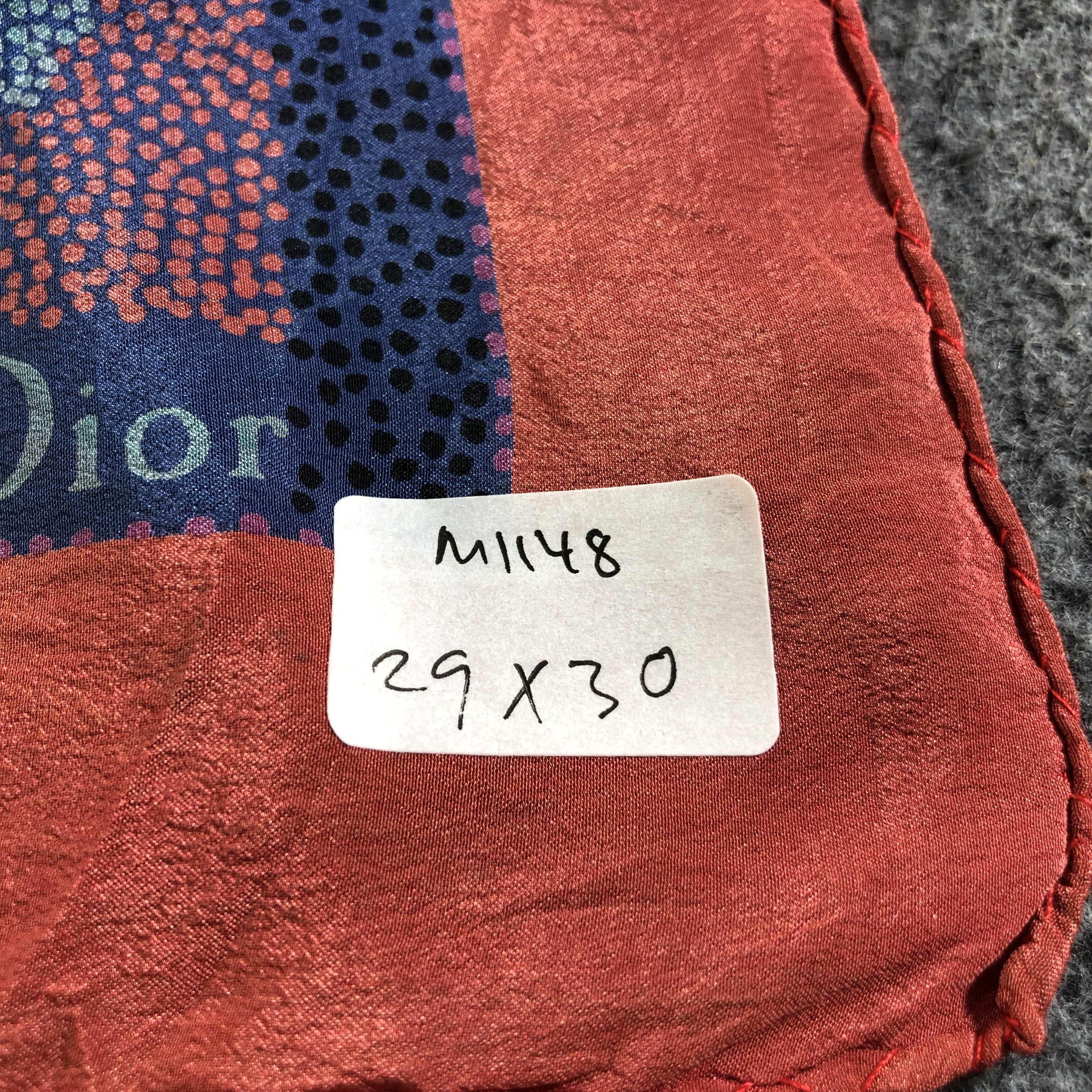 Christian Dior Monsieur Christian Dior Floral Hand Rolled Silk Scarf M1148 Size ONE SIZE - 8 Thumbnail