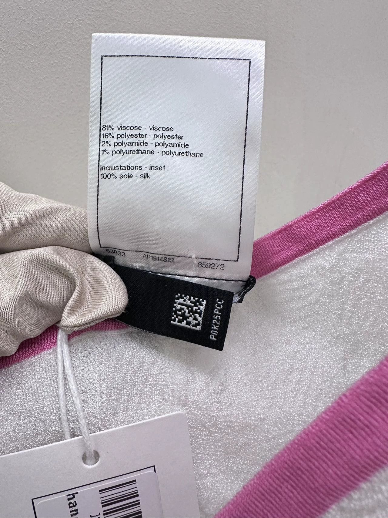 Chanel Chanel MINT pink white colorblock V-neck sleeveless tank 34 Size XS / US 0-2 / IT 36-38 - 4 Thumbnail