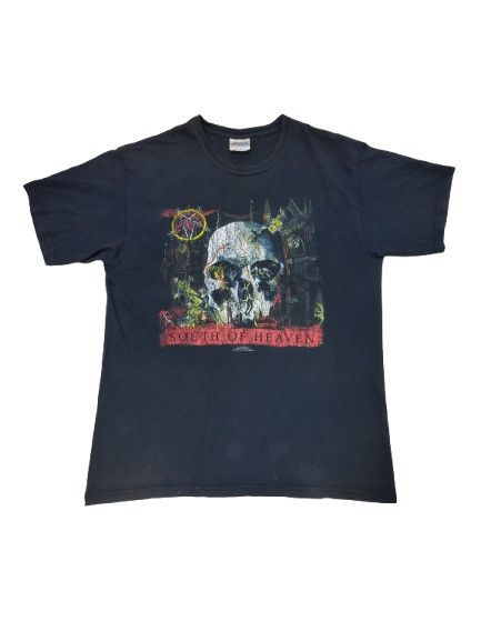 Band Tees × Vintage Vintage Y2k 2005 Slayer South Of Heaven Tee Size US L / EU 52-54 / 3 - 1 Thumbnail