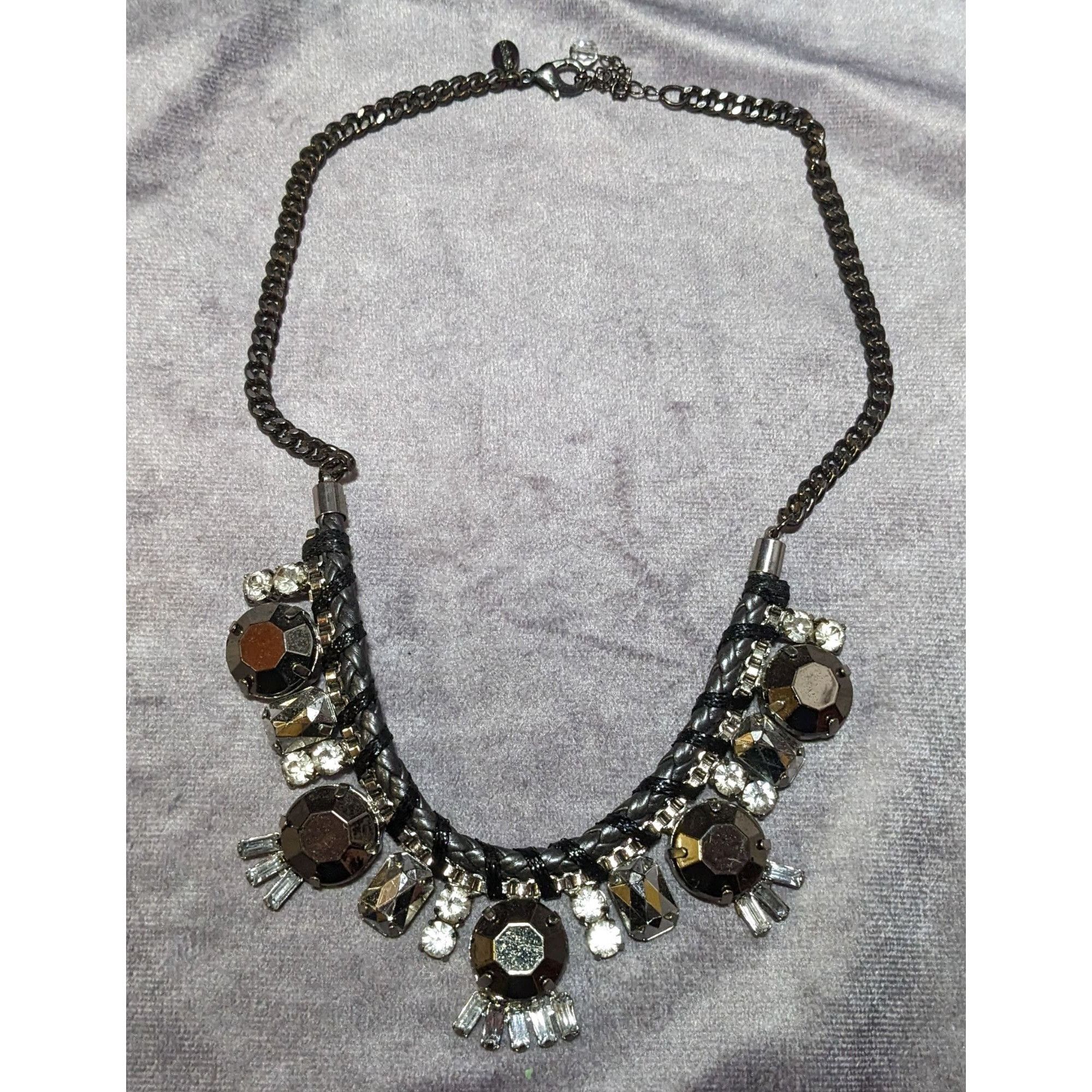 Express Express Glam Goth Chunky Costume Necklace Size ONE SIZE - 8 Thumbnail