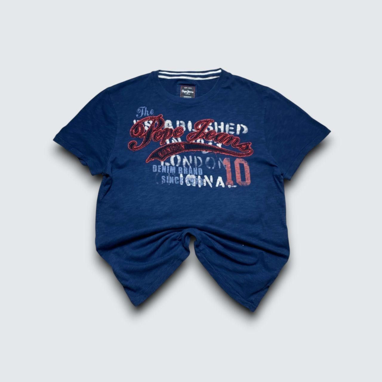 Pepe Jeans Vintage Pepe Jeans Embroidered Tee Navy M Size US M / EU 48-50 / 2 - 1 Thumbnail