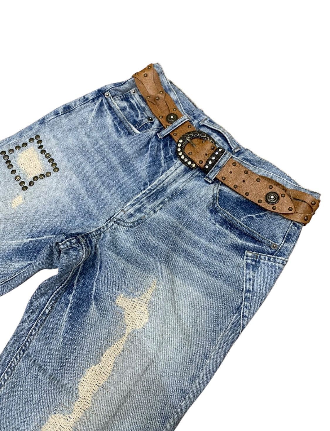PPFM × Vintage 🔥Vintage PPFM jeans with sick studded belt Size US 30 / EU 46 - 3 Thumbnail