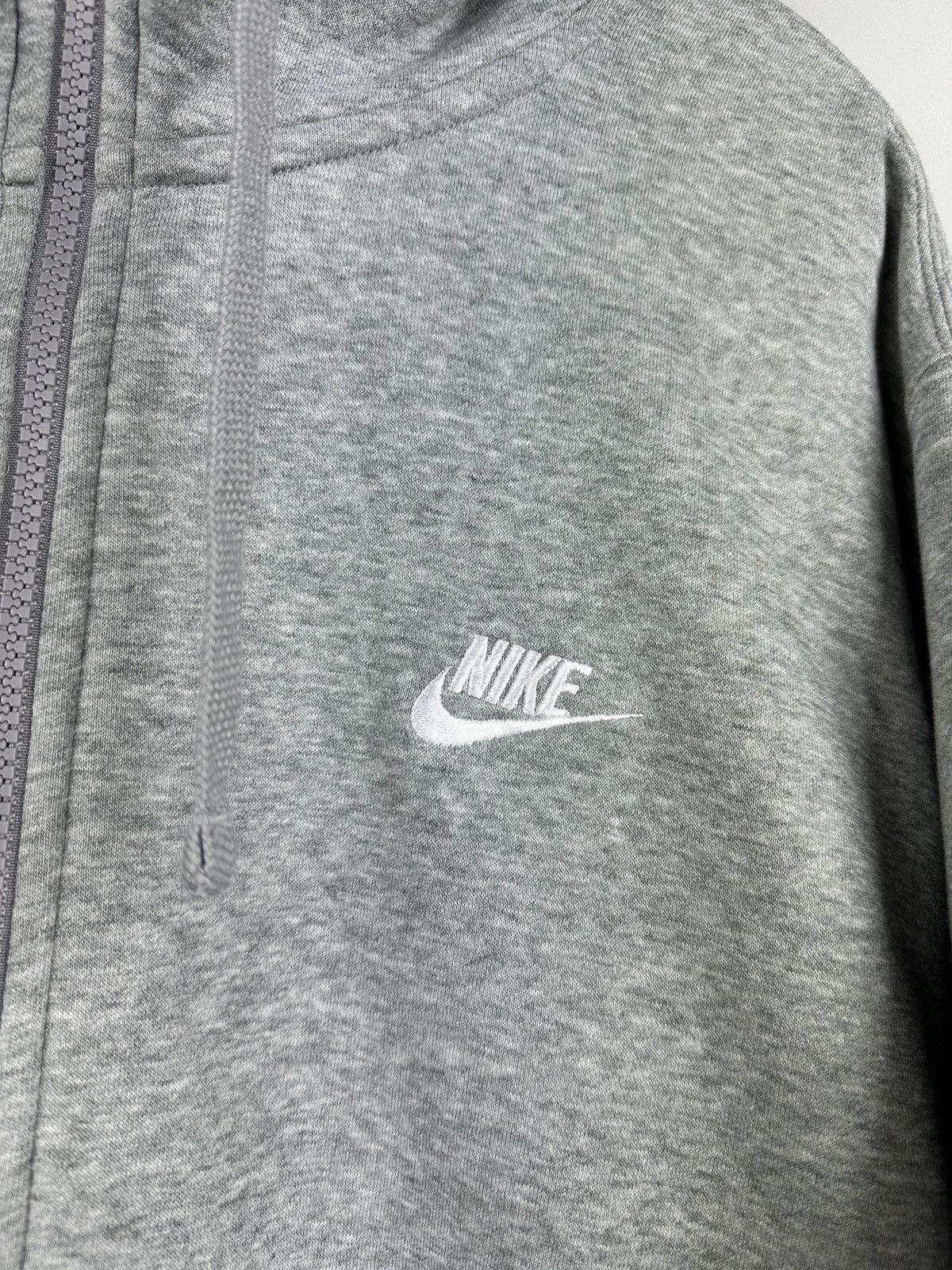 Nike × Vintage Y2K Nike Basic Grey Zip Hoodie Size US XL / EU 56 / 4 - 4 Thumbnail